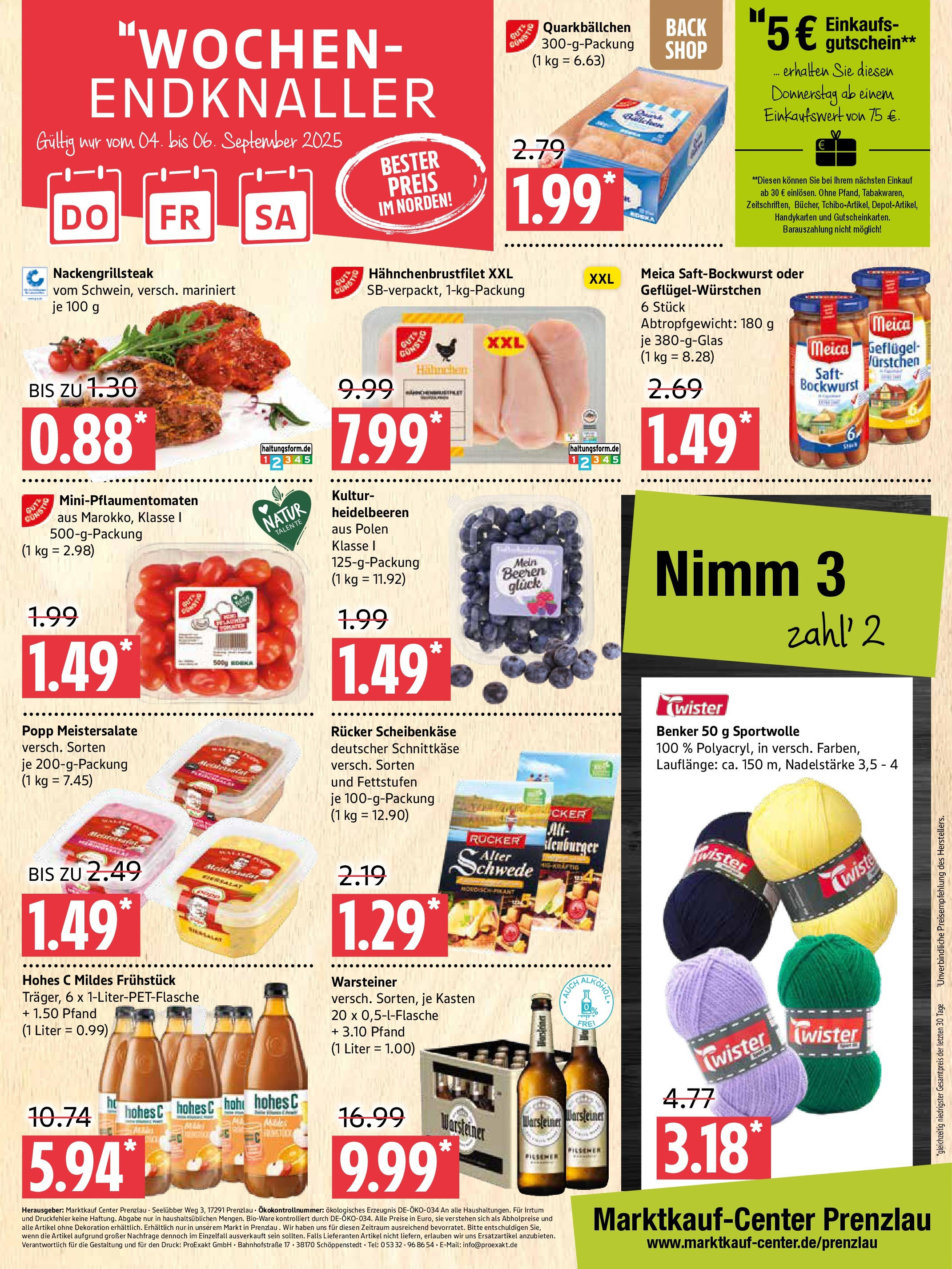 Marktkauf - Marktkauf: Wochenangebote (ab 01.09.2025) » Angebote ab Montag | Seite: 12 | Produkte: Hahnchen, Meica, Warsteiner, Saft Marktkauf - Marktkauf: Wochenangebote (ab 01.09.2025) » Angebote online | Seite: 12 | Produkte: Hahnchen, Meica, Warsteiner, Saft