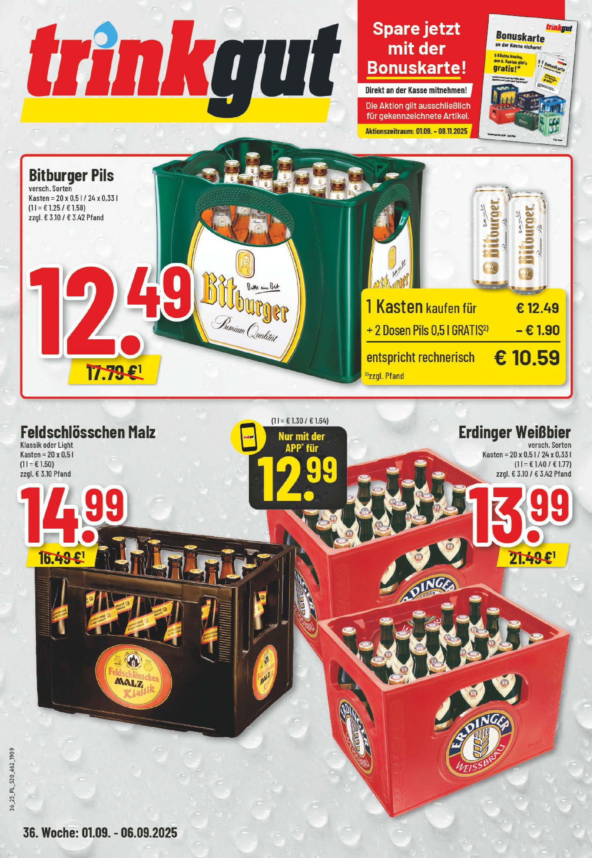 Edeka prospekt Moers-Rheinkamp (ab 01.09.2025) » Angebote Online | Seite: 20 | Produkte: Bitburger, Erdinger, Weißbier, Pils Edeka prospekt Moers-Rheinkamp (ab 01.09.2025) » Angebote Online | Seite: 20 | Produkte: Bitburger, Erdinger, Weißbier, Pils