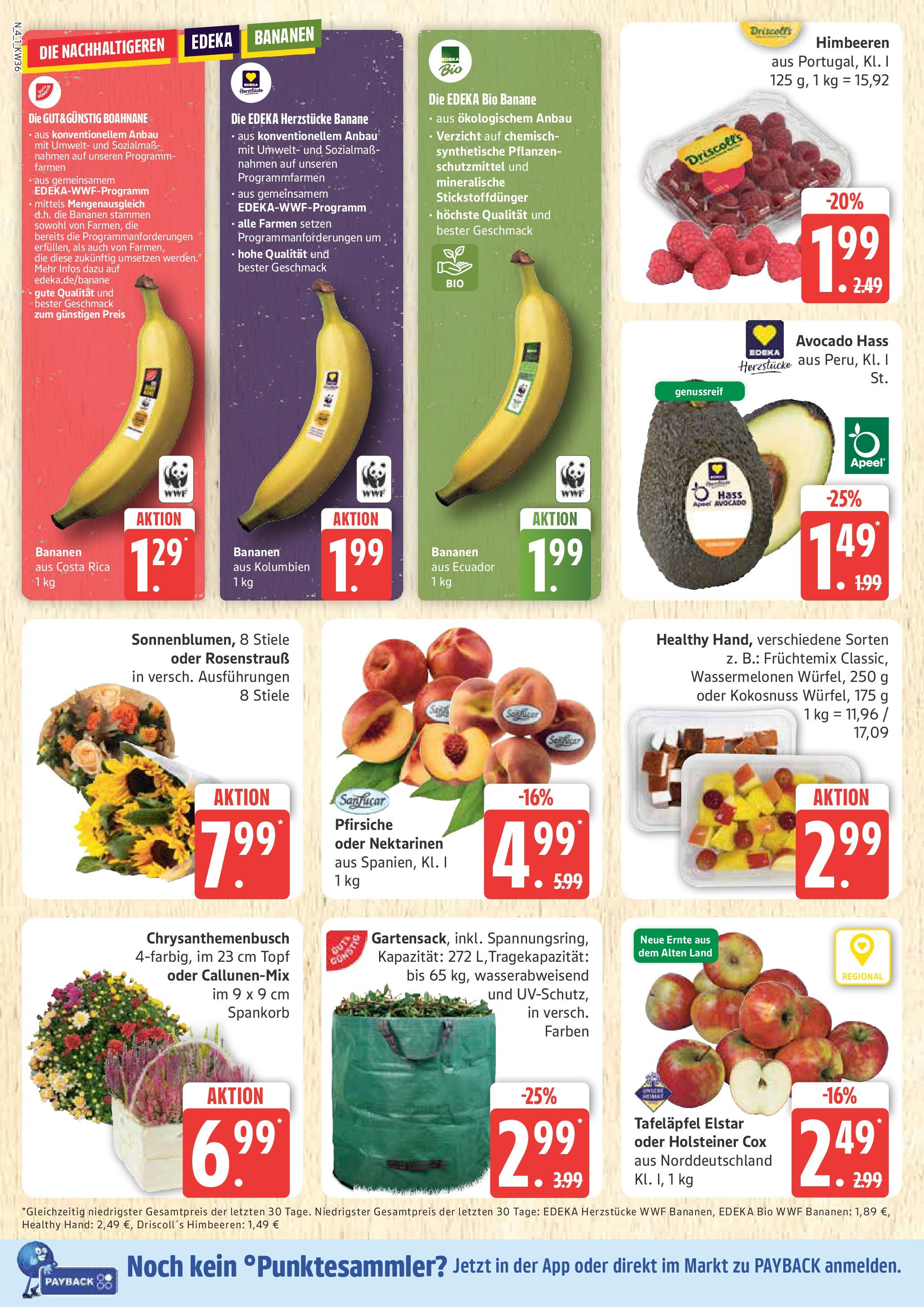 Marktkauf - Marktkauf: Wochenangebote (ab 01.09.2025) » Angebote ab Montag | Seite: 4 | Produkte: Himbeeren, Nektarinen, Bananen, Avocado Marktkauf - Marktkauf: Wochenangebote (ab 01.09.2025) » Angebote online | Seite: 4 | Produkte: Himbeeren, Nektarinen, Bananen, Avocado