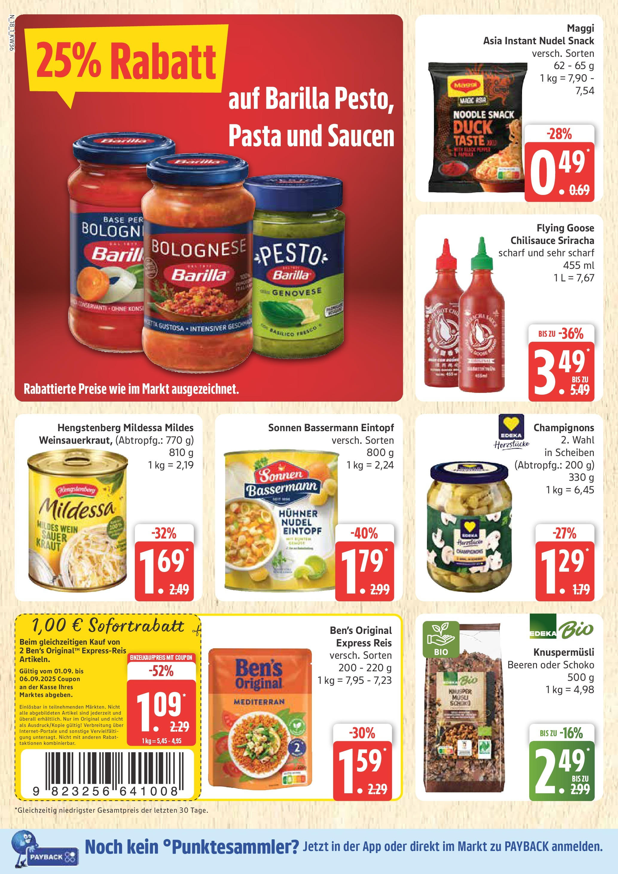 Marktkauf - Marktkauf: Wochenangebote (ab 01.09.2025) » Angebote ab Montag | Seite: 18 | Produkte: Barilla, Kraut, Pasta, Wein Marktkauf - Marktkauf: Wochenangebote (ab 01.09.2025) » Angebote online | Seite: 18 | Produkte: Barilla, Kraut, Pasta, Wein