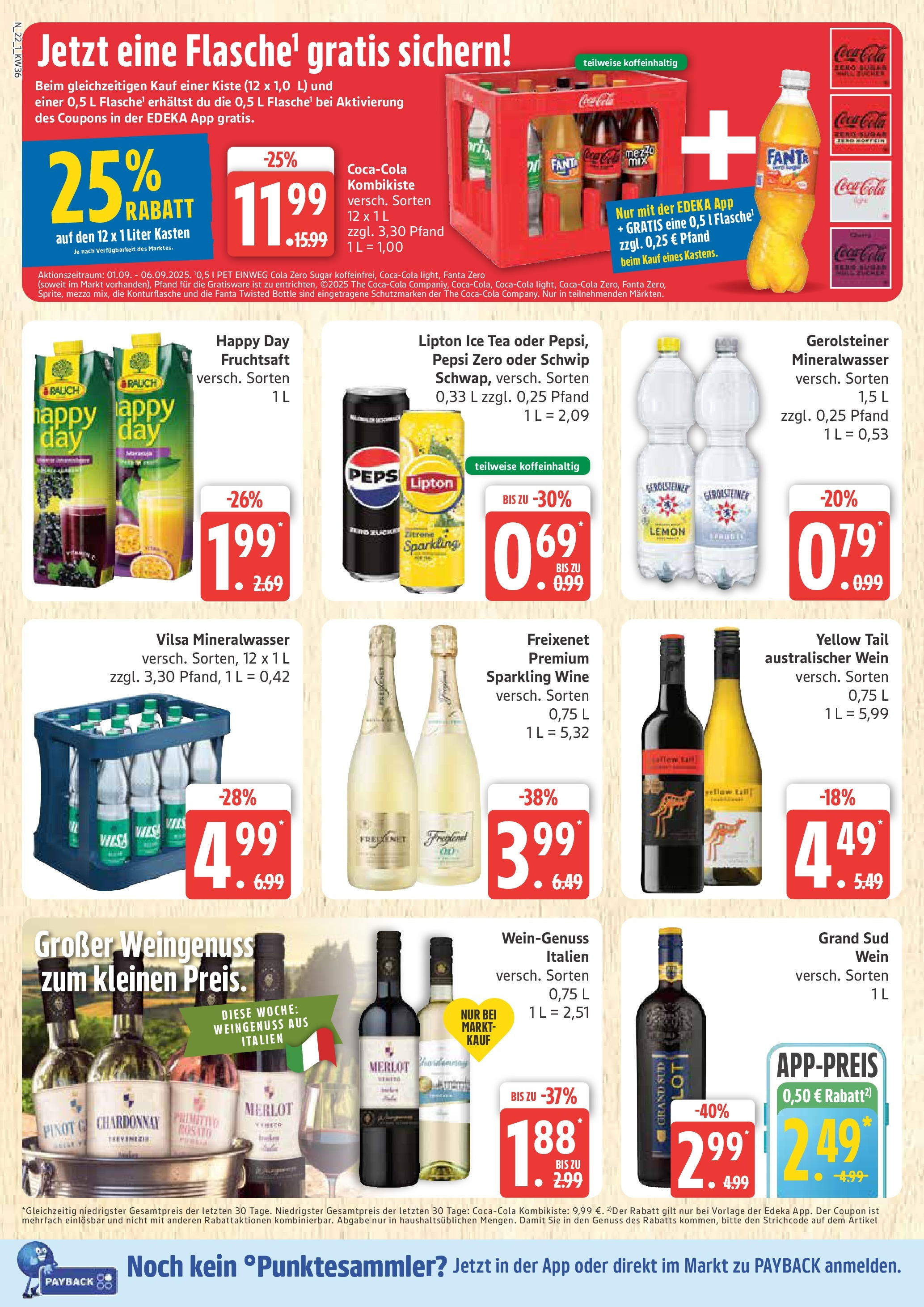 Marktkauf - Marktkauf: Wochenangebote (ab 01.09.2025) » Angebote ab Montag | Seite: 22 | Produkte: Fanta, Cola, Zucker, Pepsi Marktkauf - Marktkauf: Wochenangebote (ab 01.09.2025) » Angebote online | Seite: 22 | Produkte: Fanta, Cola, Zucker, Pepsi