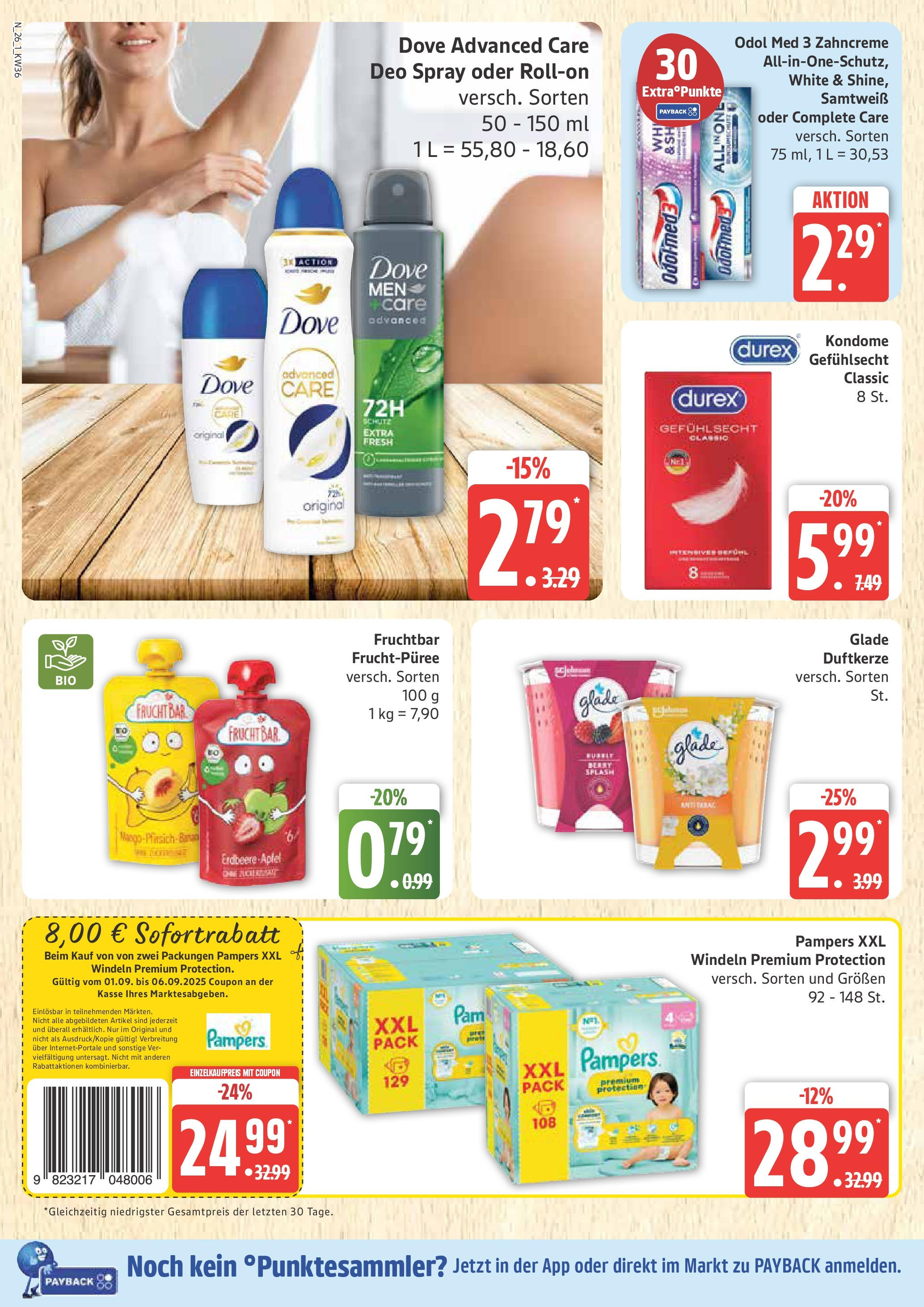 Marktkauf - Marktkauf: Wochenangebote (ab 01.09.2025) » Angebote ab Montag | Seite: 26 | Produkte: Pampers Marktkauf - Marktkauf: Wochenangebote (ab 01.09.2025) » Angebote online | Seite: 26 | Produkte: Pampers