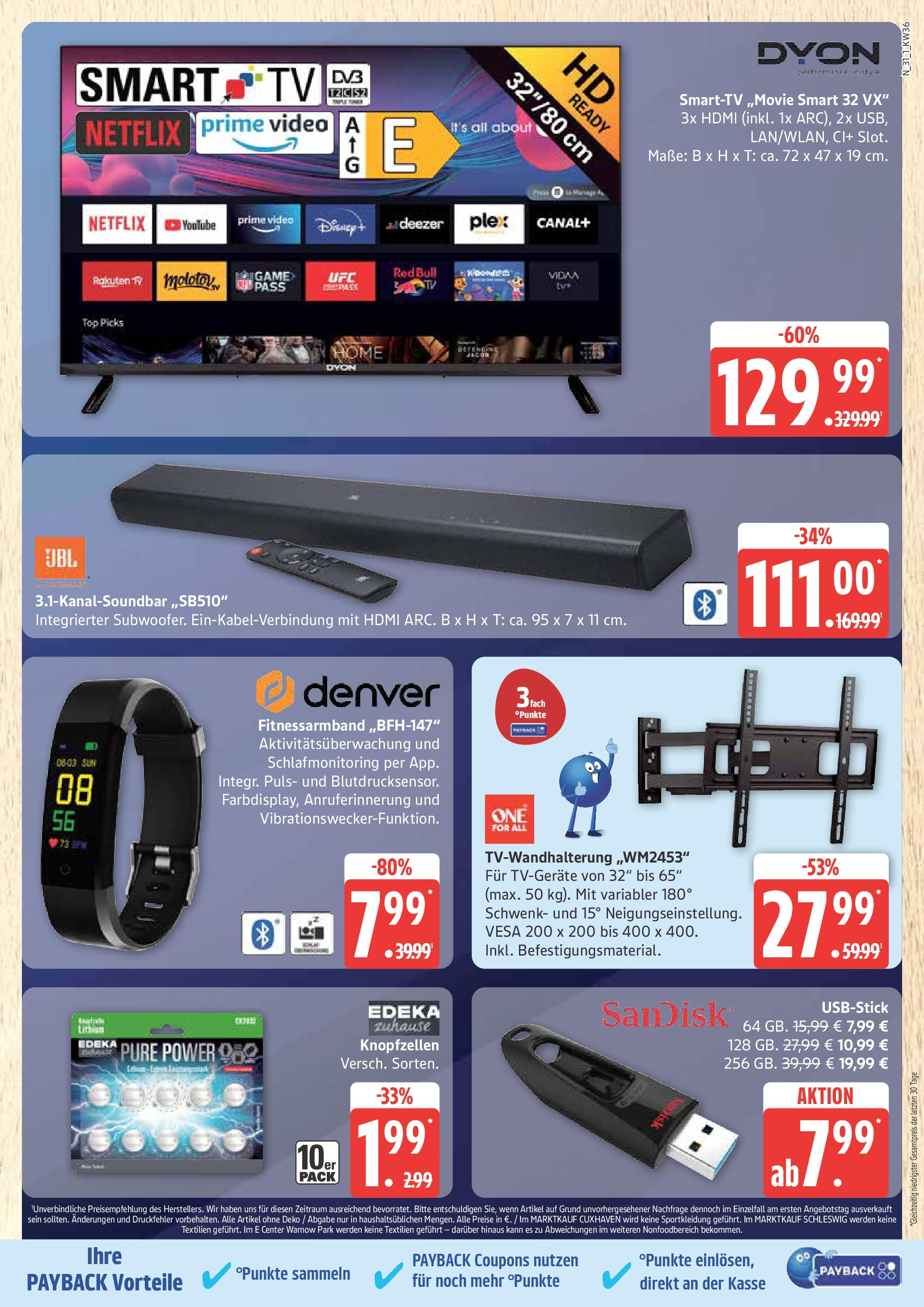 Marktkauf - Marktkauf: Wochenangebote (ab 01.09.2025) » Angebote ab Montag | Seite: 31 | Produkte: Top, Smart TV, TV, Video Marktkauf - Marktkauf: Wochenangebote (ab 01.09.2025) » Angebote online | Seite: 31 | Produkte: Top, Smart TV, TV, Video