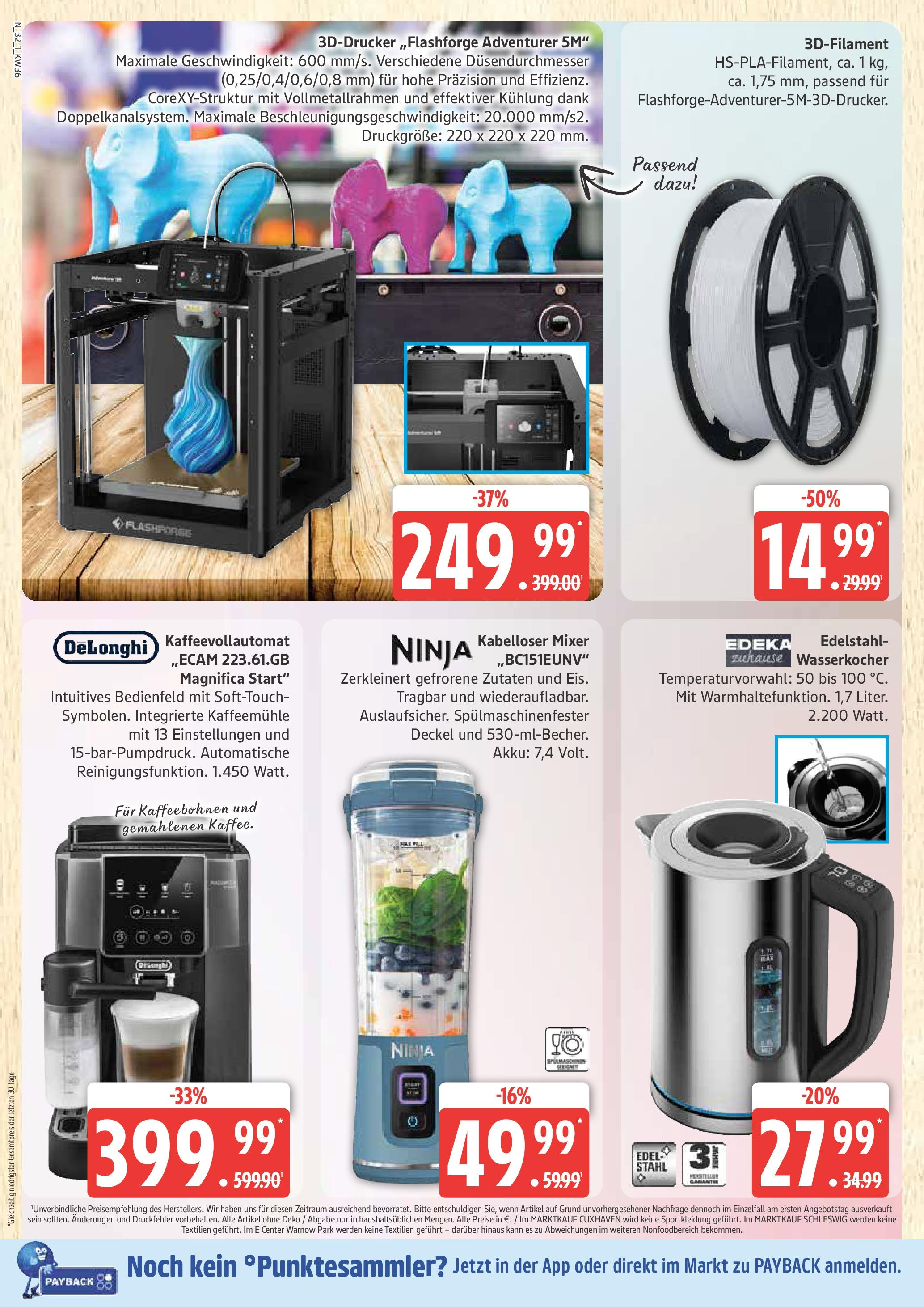 Marktkauf - Marktkauf: Wochenangebote (ab 01.09.2025) » Angebote ab Montag | Seite: 32 | Produkte: Wasserkocher, Mixer, Kaffeevollautomat Marktkauf - Marktkauf: Wochenangebote (ab 01.09.2025) » Angebote online | Seite: 32 | Produkte: Wasserkocher, Mixer, Kaffeevollautomat