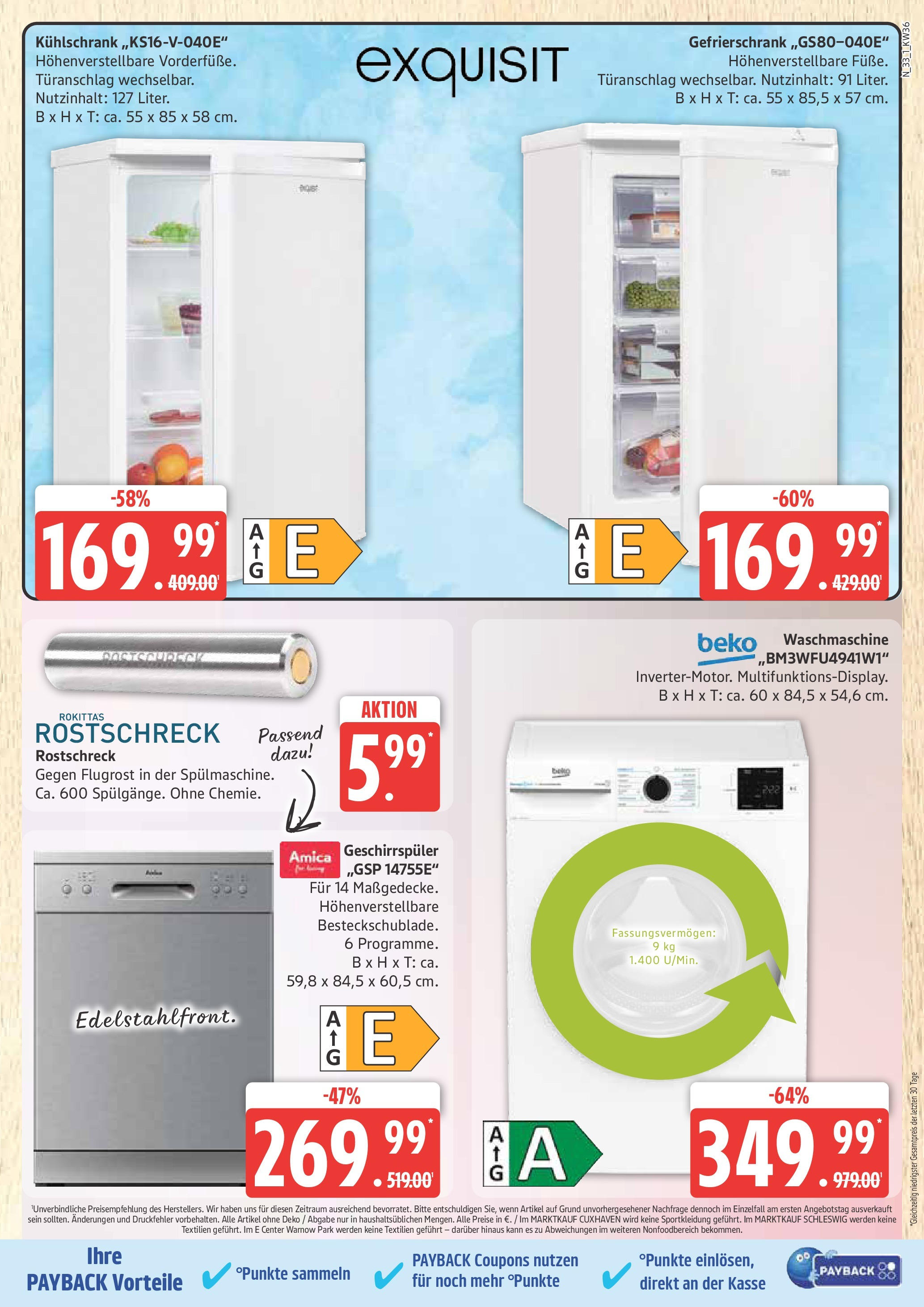 Marktkauf - Marktkauf: Wochenangebote (ab 01.09.2025) » Angebote ab Montag | Seite: 33 | Produkte: Gefrierschrank, Geschirrspüler, Kühlschrank, Waschmaschine Marktkauf - Marktkauf: Wochenangebote (ab 01.09.2025) » Angebote online | Seite: 33 | Produkte: Gefrierschrank, Geschirrspüler, Kühlschrank, Waschmaschine