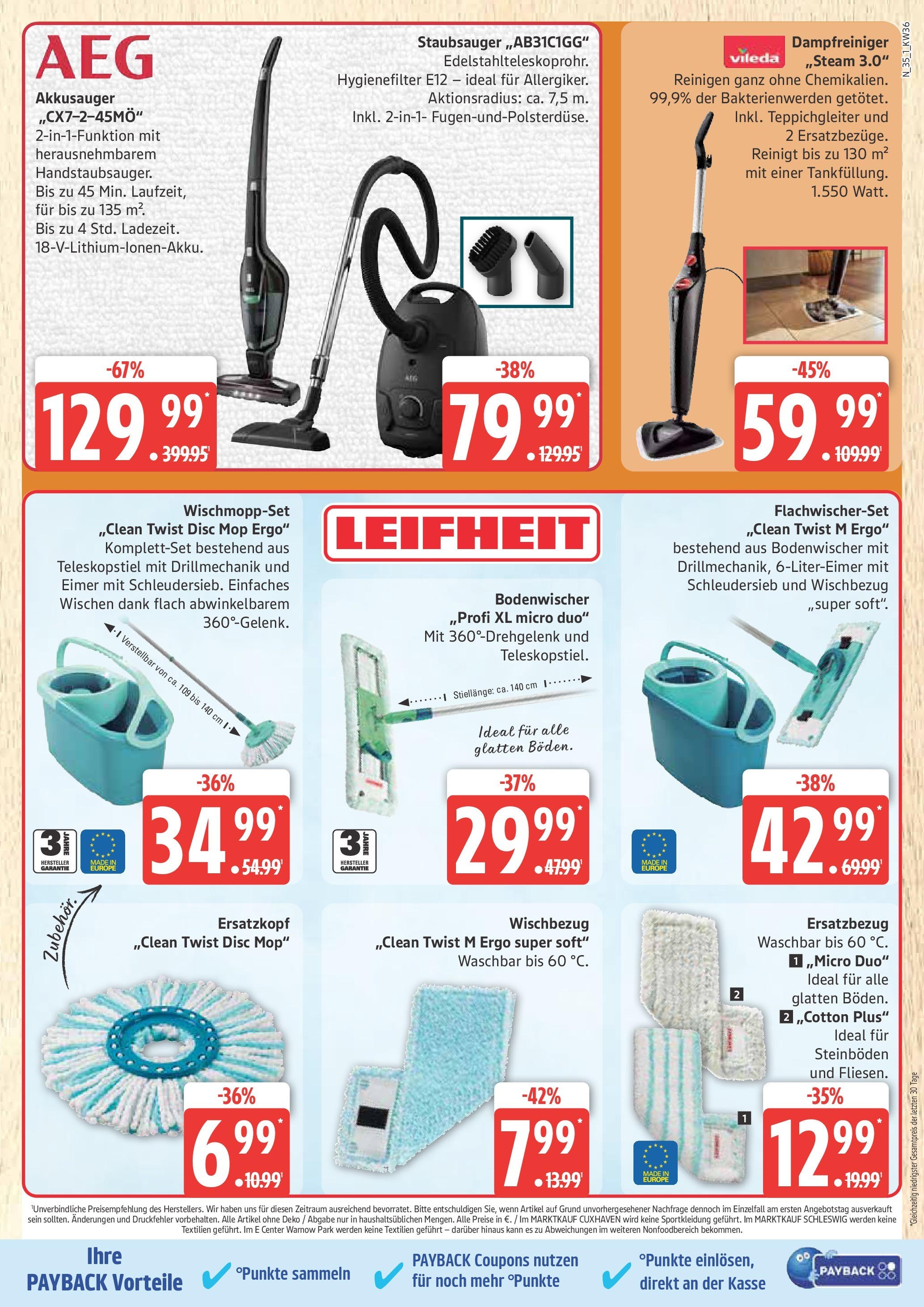 Marktkauf - Marktkauf: Wochenangebote (ab 01.09.2025) » Angebote ab Montag | Seite: 35 | Produkte: Staubsauger Marktkauf - Marktkauf: Wochenangebote (ab 01.09.2025) » Angebote online | Seite: 35 | Produkte: Staubsauger