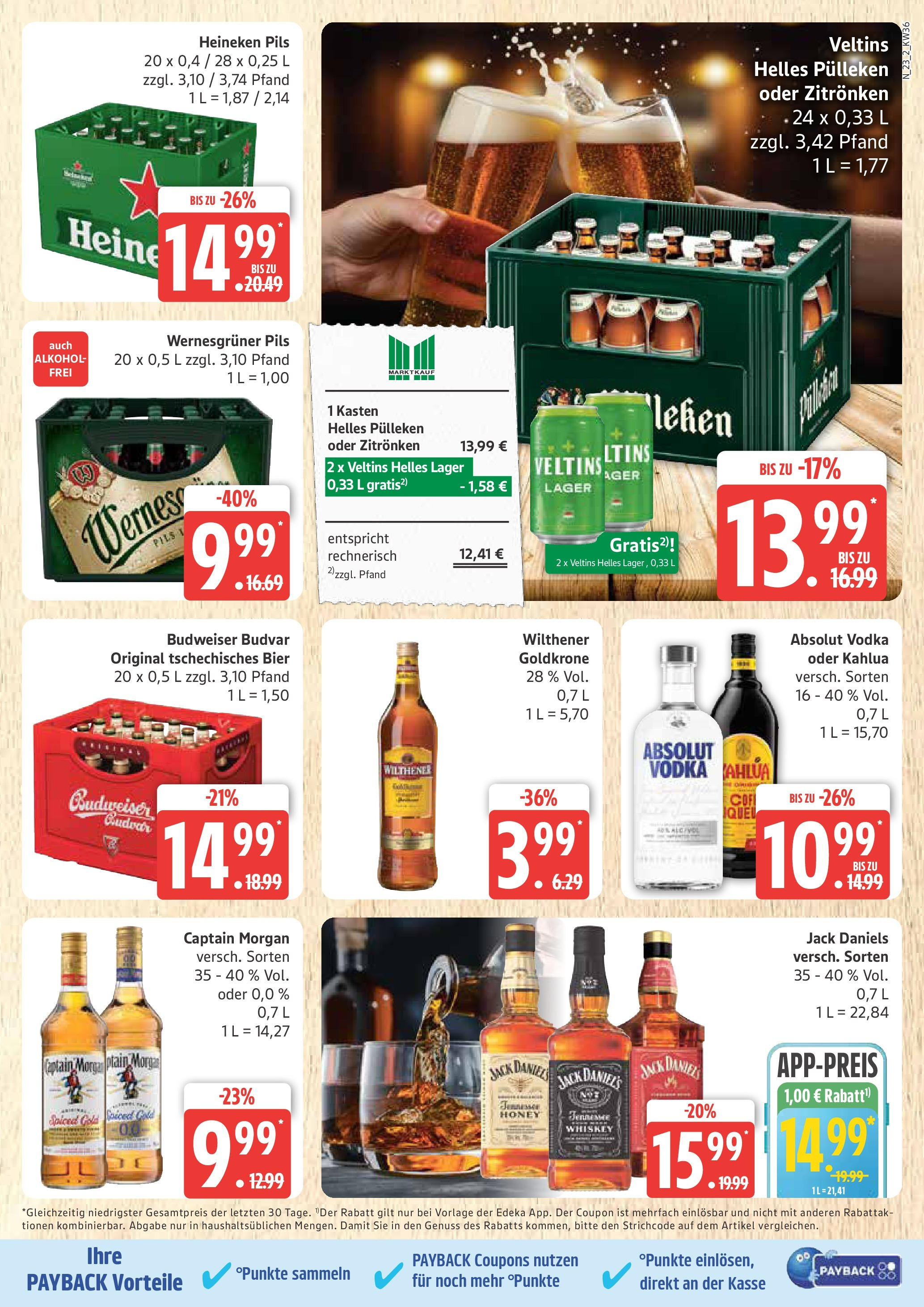 Marktkauf - Marktkauf: Wochenangebote (ab 01.09.2025) » Angebote ab Montag | Seite: 23 | Produkte: Helles pulleken, Pils, Budweiser, Veltins Marktkauf - Marktkauf: Wochenangebote (ab 01.09.2025) » Angebote online | Seite: 23 | Produkte: Helles pulleken, Pils, Budweiser, Veltins