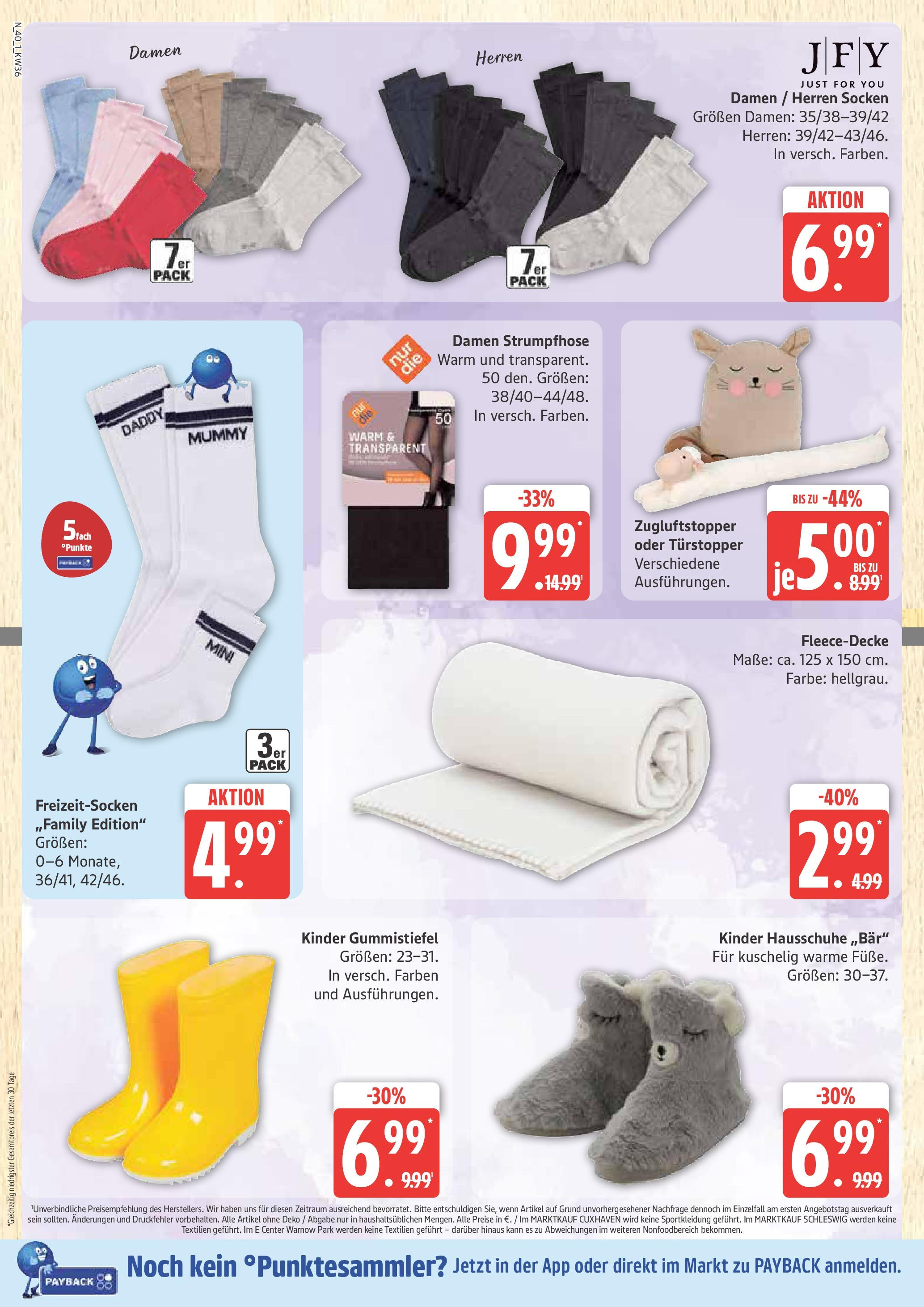 Marktkauf - Marktkauf: Wochenangebote (ab 01.09.2025) » Angebote ab Montag | Seite: 40 | Produkte: Socken, Gummistiefel, Hausschuhe, Strumpfhose Marktkauf - Marktkauf: Wochenangebote (ab 01.09.2025) » Angebote online | Seite: 40 | Produkte: Socken, Gummistiefel, Hausschuhe, Strumpfhose