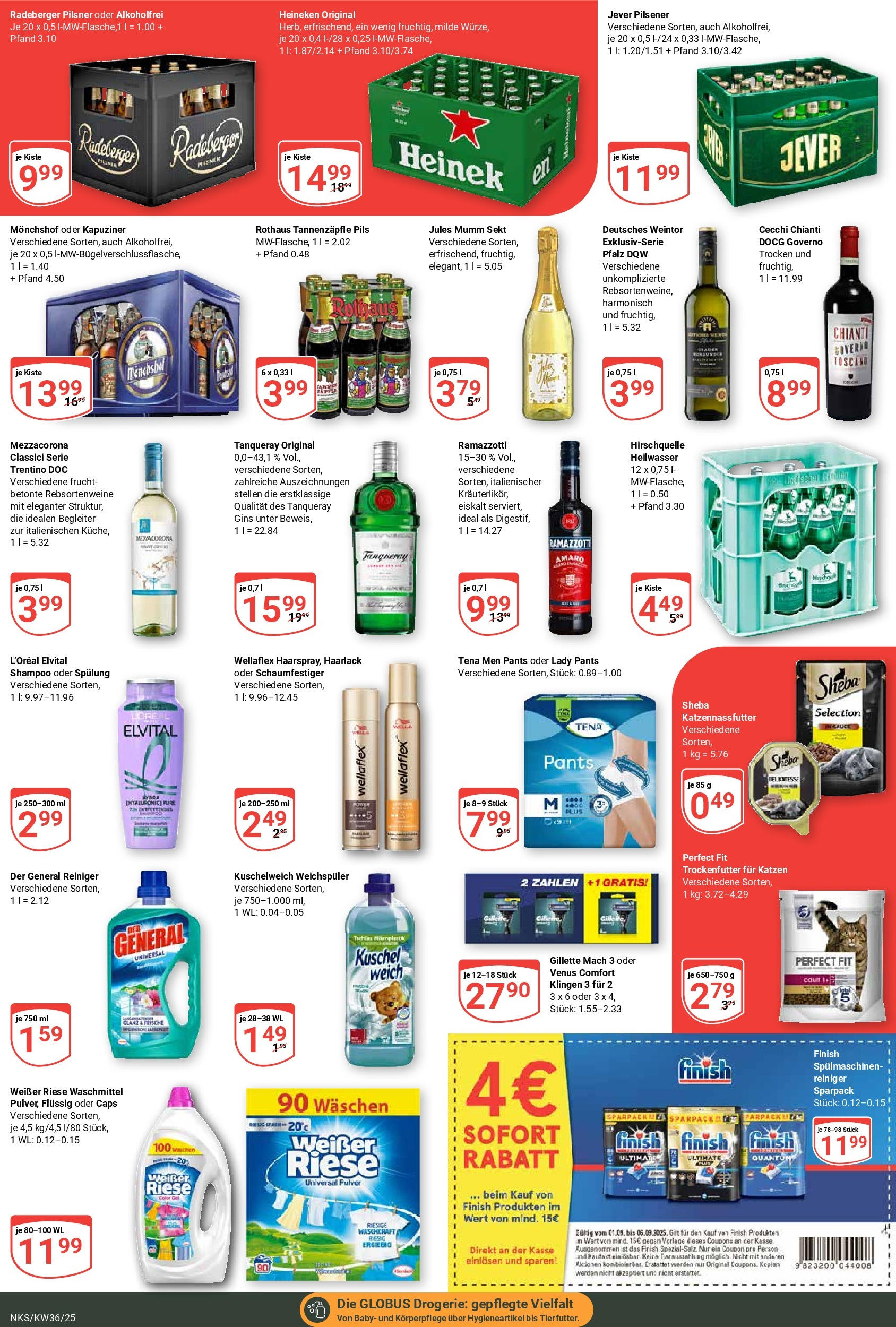 Globus prospekt Neunkirchen (ab 01.09.2025) » Angebote ab Montag | Seite: 6 | Produkte: Kuschelweich, Jules mumm, Spülung, Heineken Globus prospekt Neunkirchen (ab 01.09.2025) » Angebote online | Seite: 6 | Produkte: Kuschelweich, Jules mumm, Spülung, Heineken