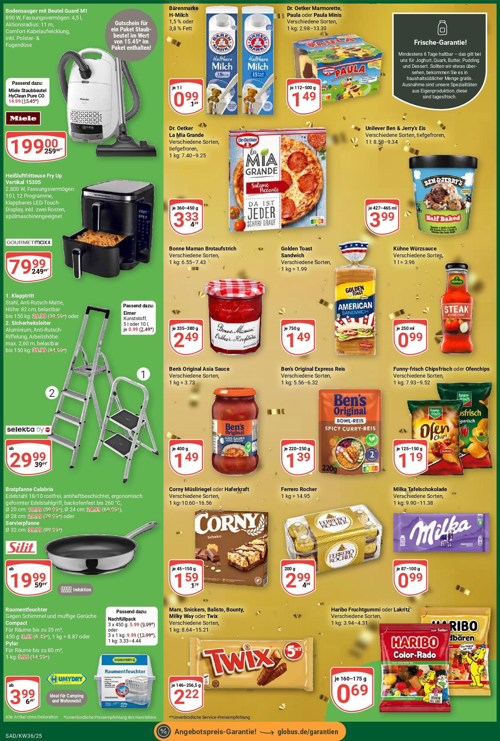 Globus prospekt Schwandorf	 (ab 01.09.2025) » Angebote online | Seite: 3 | Produkte: Haribo, Ben & Jerry's, Bonne maman, Eis