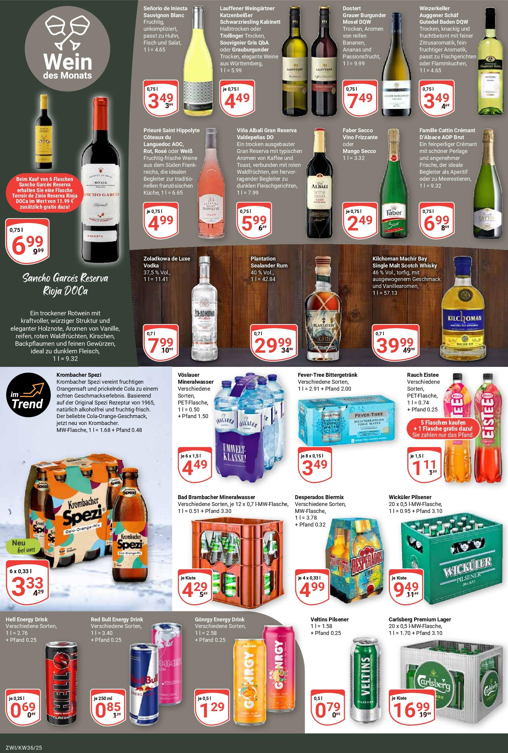 Globus prospekt Zwickau	 (ab 01.09.2025) » Angebote online | Seite: 19 | Produkte: Energy, Rum, Krombacher, Vodka