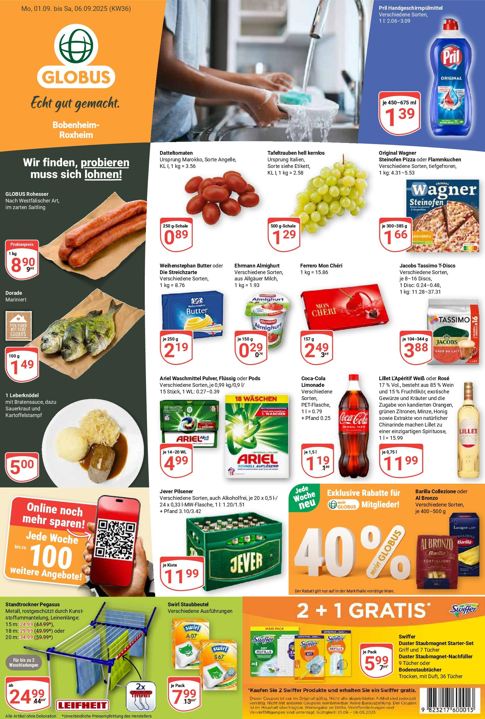 Globus prospekt Bobenheim-Roxheim	 (ab 01.09.2025) » Angebote online | Seite: 3 | Produkte: Limonade, Lillet, Gewürze, Mon cheri
