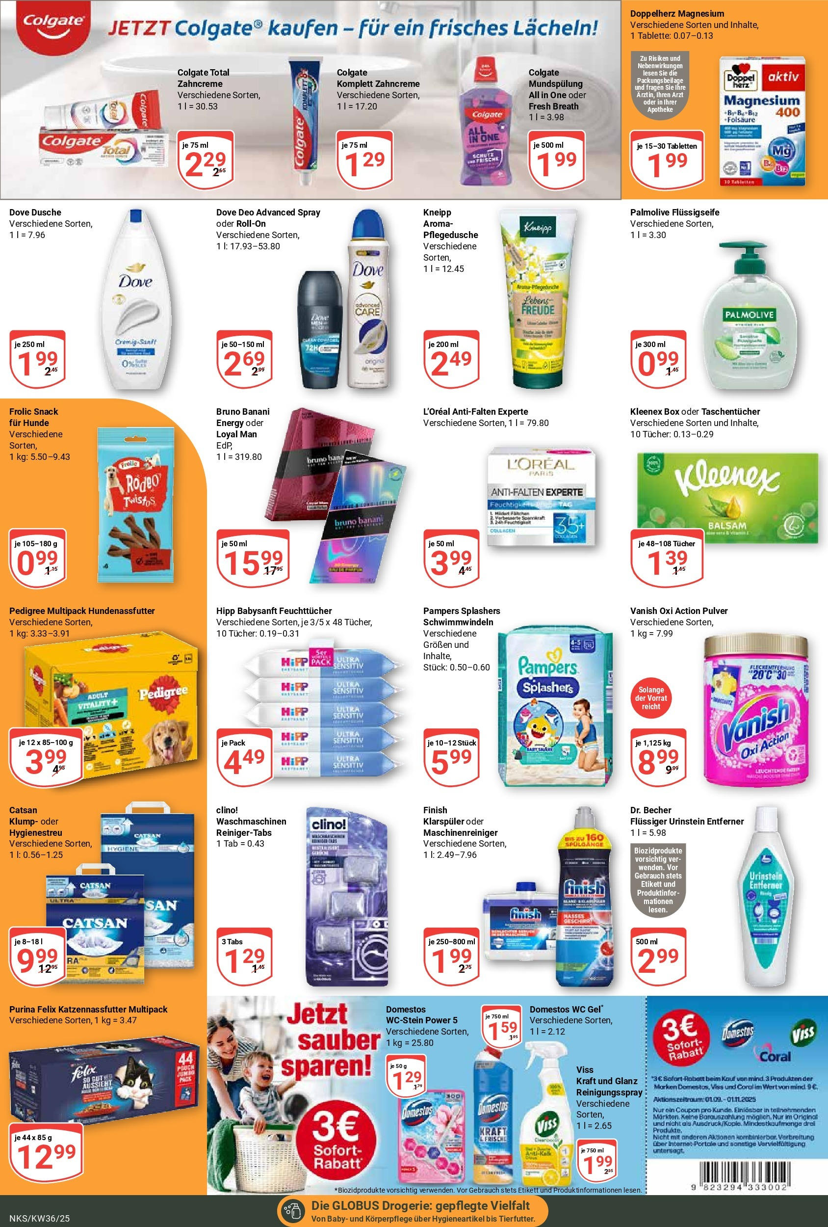 Globus prospekt Neunkirchen (ab 01.09.2025) » Angebote ab Montag | Seite: 21 | Produkte: Coral, Dusche, Finish, Pedigree Globus prospekt Neunkirchen (ab 01.09.2025) » Angebote online | Seite: 21 | Produkte: Coral, Dusche, Finish, Pedigree