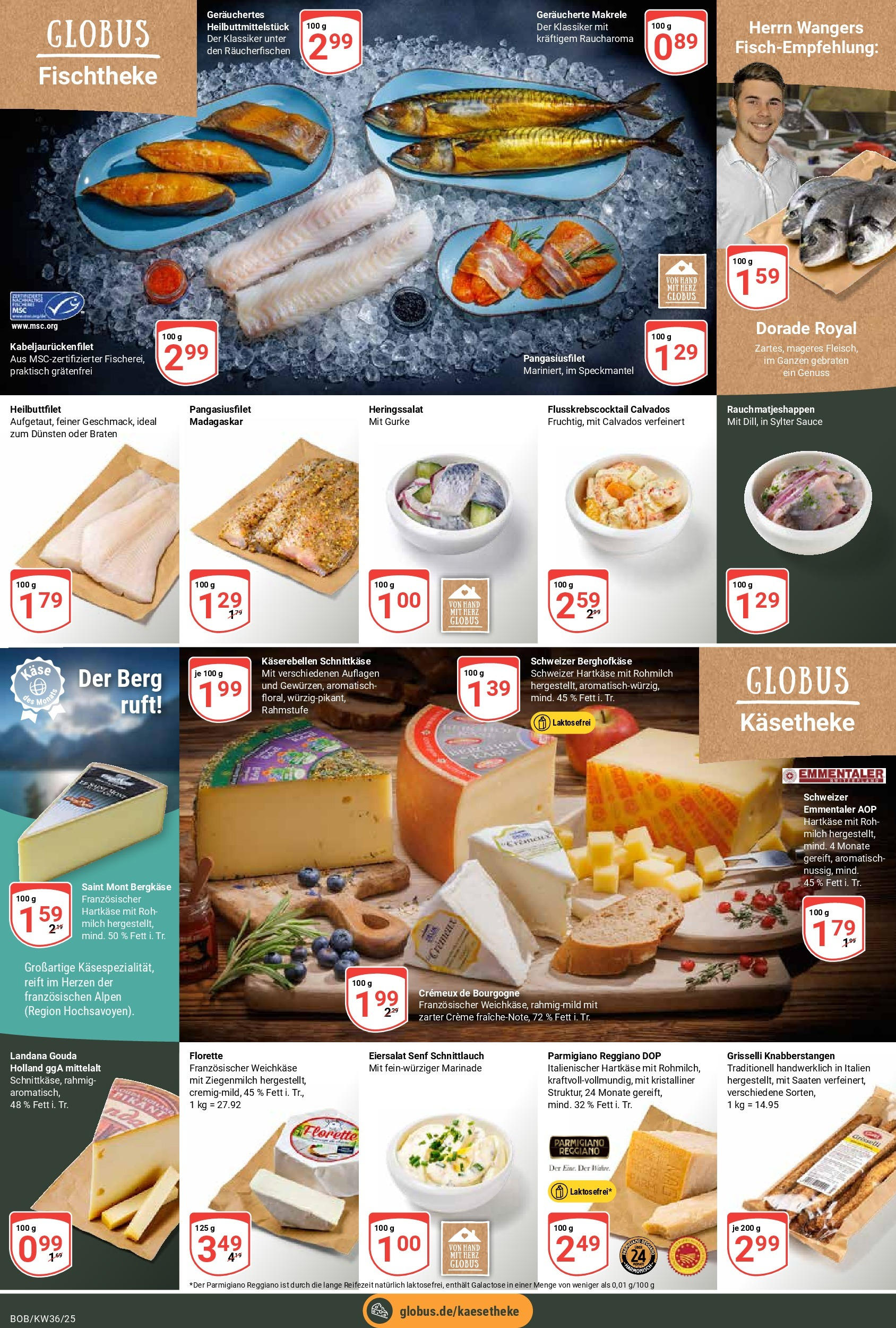 Globus prospekt Bobenheim-Roxheim	 (ab 01.09.2025) » Angebote online | Seite: 10 | Produkte: Dorade, Milch, Käse, Creme