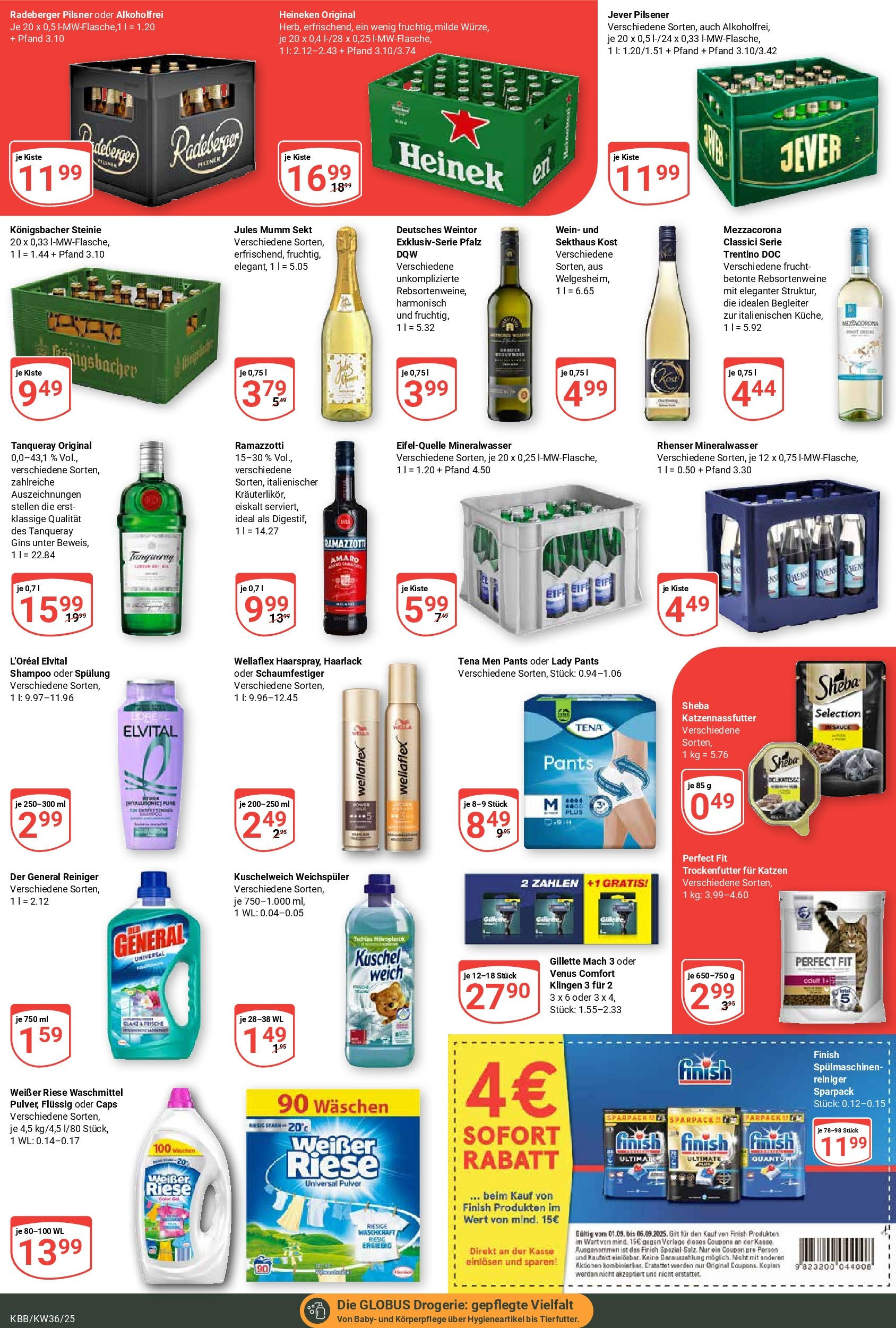 Globus prospekt Koblenz-Bubenheim (ab 01.09.2025) » Angebote ab Montag | Seite: 6 | Produkte: Kuschelweich, Finish, Shampoo, Wein Globus prospekt Koblenz-Bubenheim (ab 01.09.2025) » Angebote online | Seite: 6 | Produkte: Kuschelweich, Finish, Shampoo, Wein