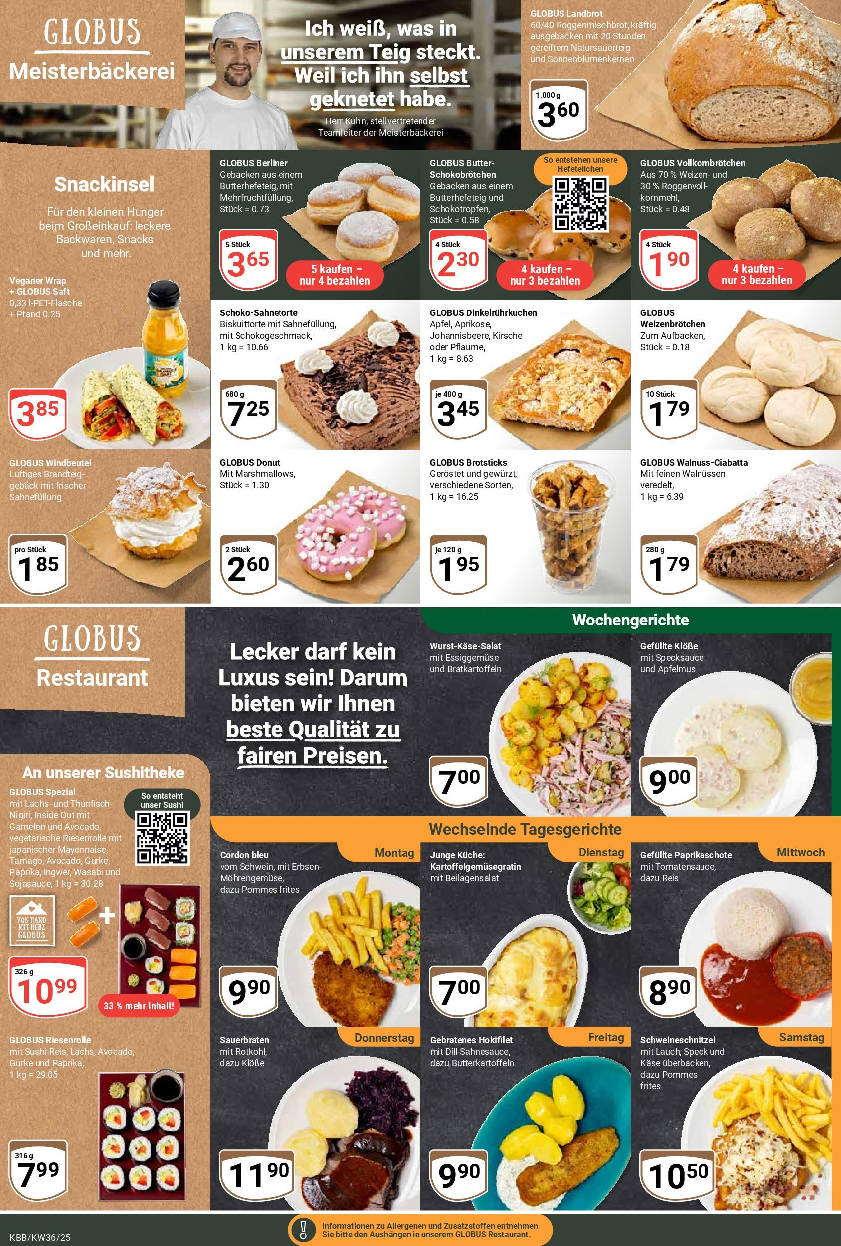 Globus prospekt Koblenz-Bubenheim (ab 01.09.2025) » Angebote ab Montag | Seite: 8 | Produkte: Butter, Thunfisch, Saft, Erbsen Globus prospekt Koblenz-Bubenheim (ab 01.09.2025) » Angebote online | Seite: 8 | Produkte: Butter, Thunfisch, Saft, Erbsen