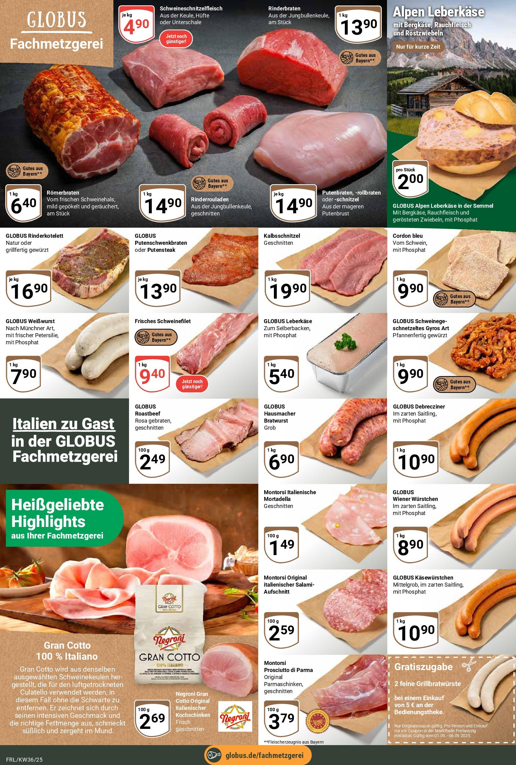 Globus prospekt Freilassing (ab 01.09.2025) » Angebote ab Montag | Seite: 7 | Produkte: Wiener wurstchen, Bratwurst, Weißwurst, Roastbeef Globus prospekt Freilassing (ab 01.09.2025) » Angebote online | Seite: 7 | Produkte: Wiener wurstchen, Bratwurst, Weißwurst, Roastbeef