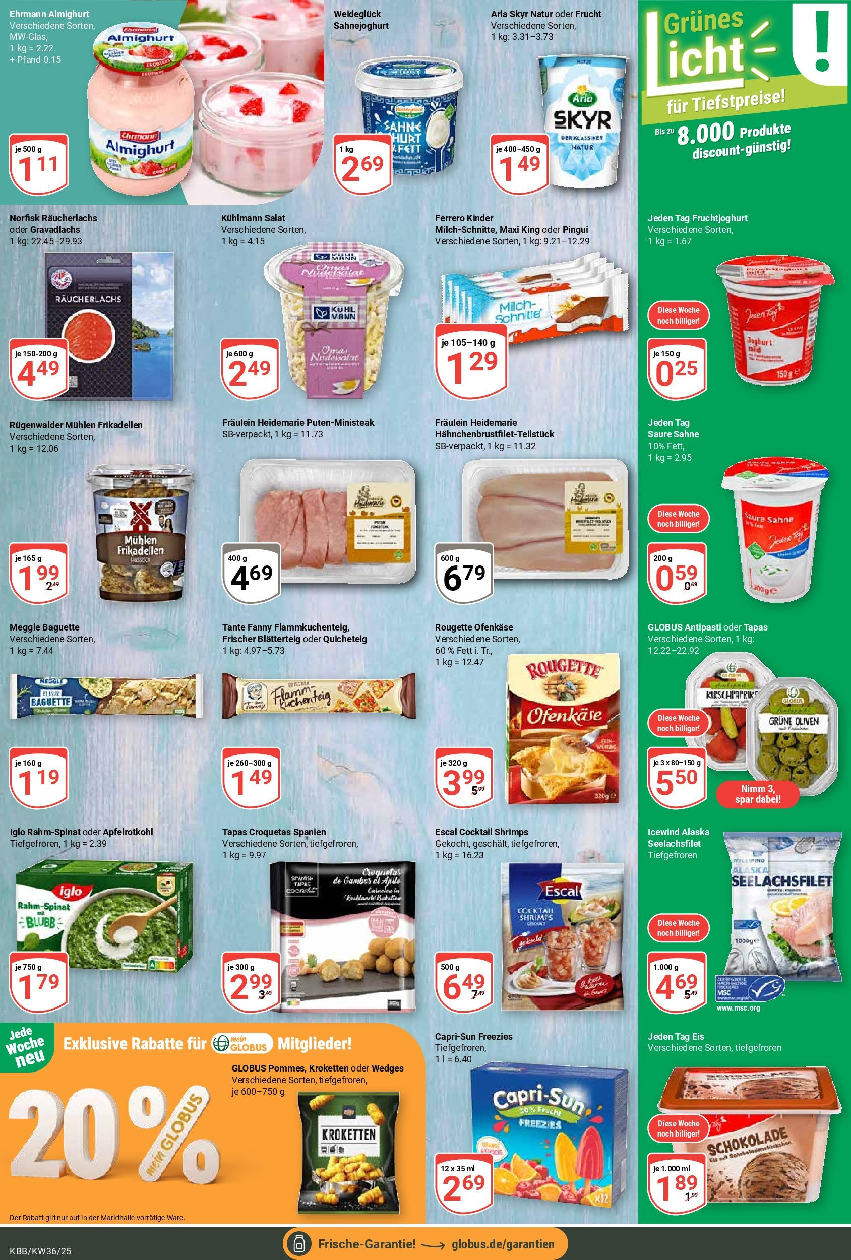 Globus prospekt Koblenz-Bubenheim (ab 01.09.2025) » Angebote ab Montag | Seite: 11 | Produkte: Joghurt, Rougette ofenkase, Räucherlachs, Salat Globus prospekt Koblenz-Bubenheim (ab 01.09.2025) » Angebote online | Seite: 11 | Produkte: Joghurt, Rougette ofenkase, Räucherlachs, Salat