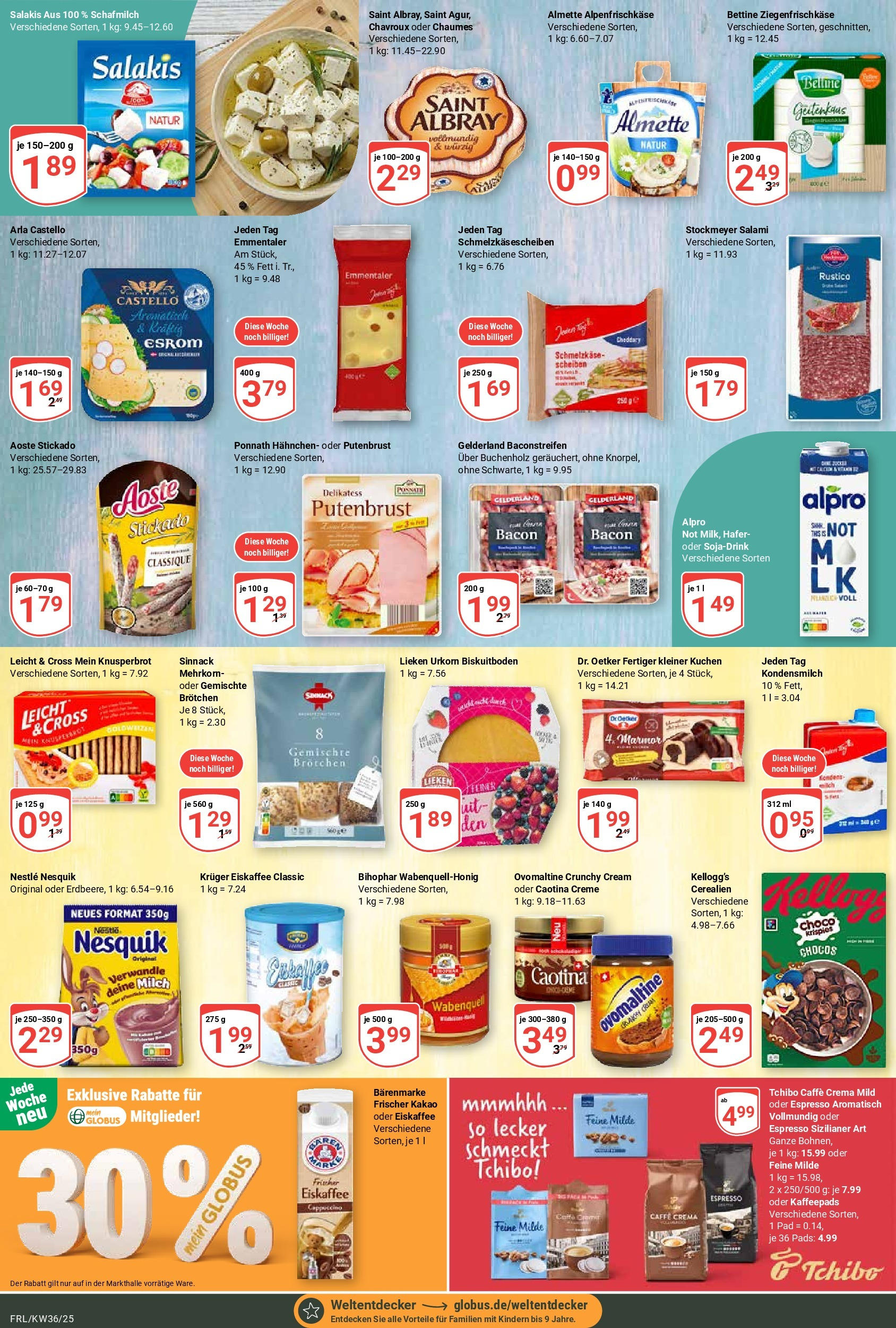 Globus prospekt Freilassing (ab 01.09.2025) » Angebote ab Montag | Seite: 10 | Produkte: Ovomaltine, Nesquik, Milch, Salami Globus prospekt Freilassing (ab 01.09.2025) » Angebote online | Seite: 10 | Produkte: Ovomaltine, Nesquik, Milch, Salami