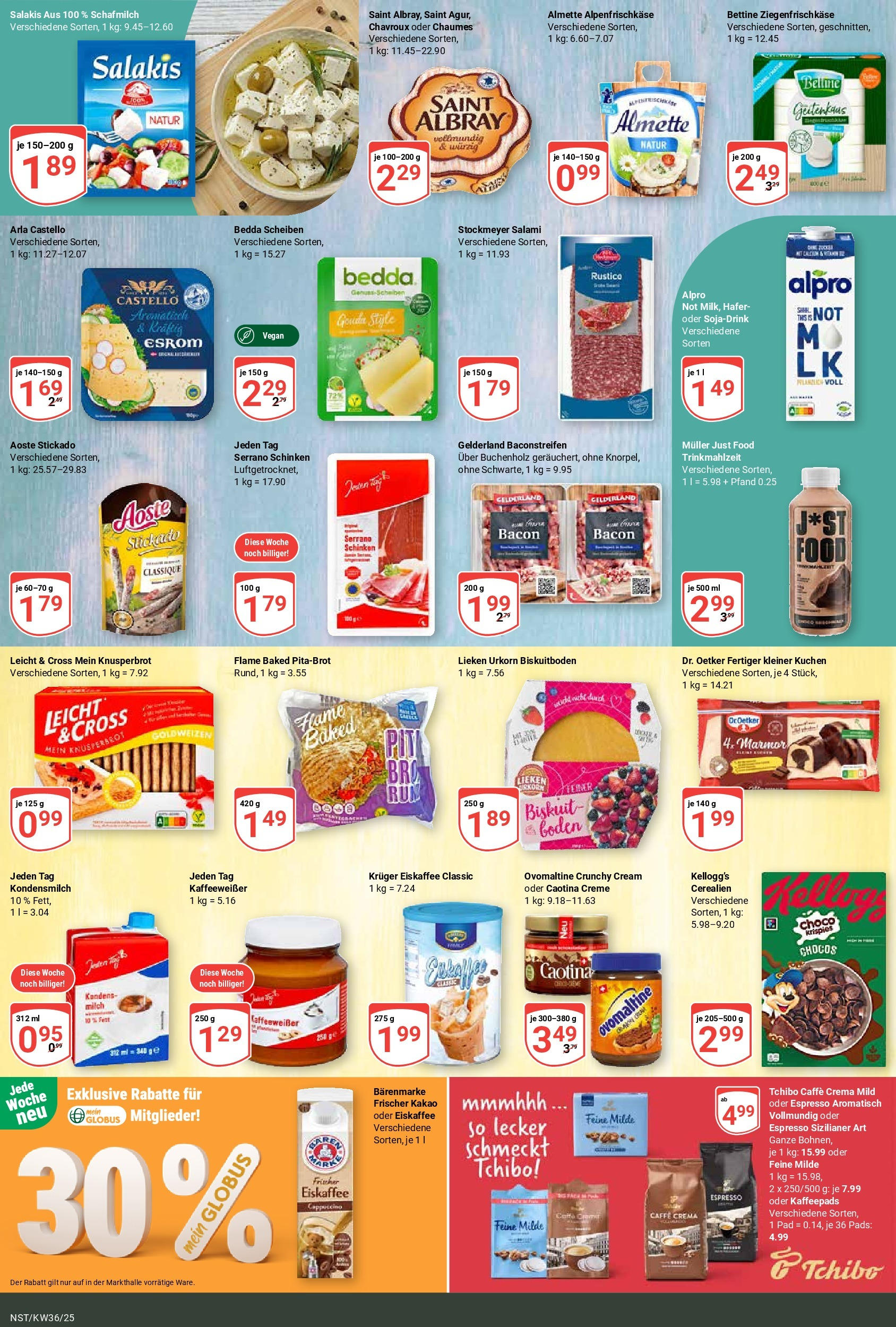 Globus prospekt Neustadt (ab 01.09.2025) » Angebote ab Montag | Seite: 16 | Produkte: Ovomaltine, Kaffeepads, Salakis, Schinken Globus prospekt Neustadt (ab 01.09.2025) » Angebote online | Seite: 16 | Produkte: Ovomaltine, Kaffeepads, Salakis, Schinken