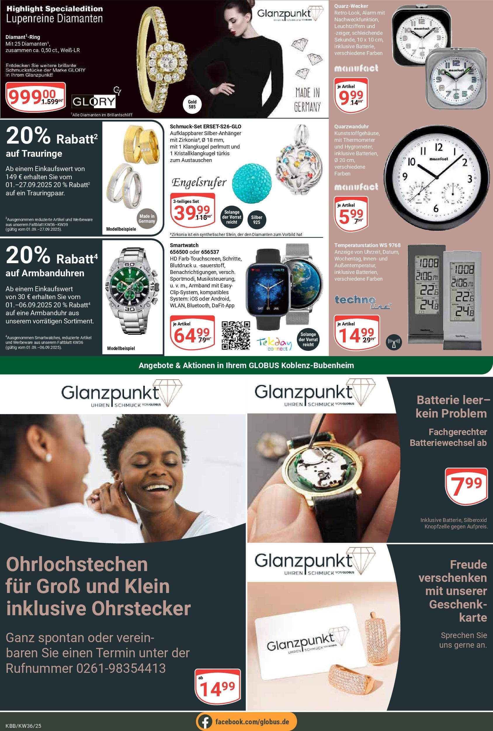 Globus prospekt Koblenz-Bubenheim (ab 01.09.2025) » Angebote ab Montag | Seite: 25 | Produkte: Thermometer, Smartwatch, Batterie Globus prospekt Koblenz-Bubenheim (ab 01.09.2025) » Angebote online | Seite: 25 | Produkte: Thermometer, Smartwatch, Batterie