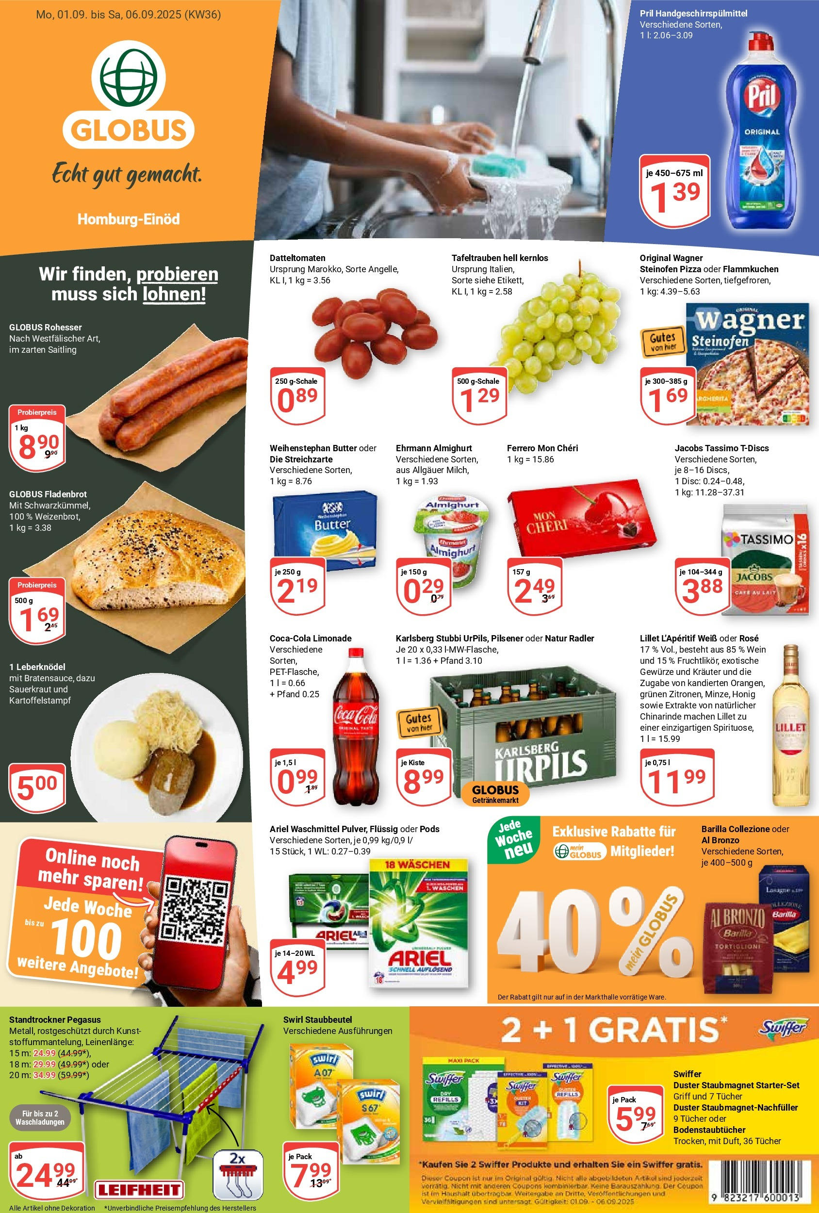 Globus prospekt Homburg-Einöd (ab 01.09.2025) » Angebote ab Montag | Seite: 5 | Produkte: Butter, Barilla, Lillet, Gewürze Globus prospekt Homburg-Einöd (ab 01.09.2025) » Angebote online | Seite: 5 | Produkte: Butter, Barilla, Lillet, Gewürze