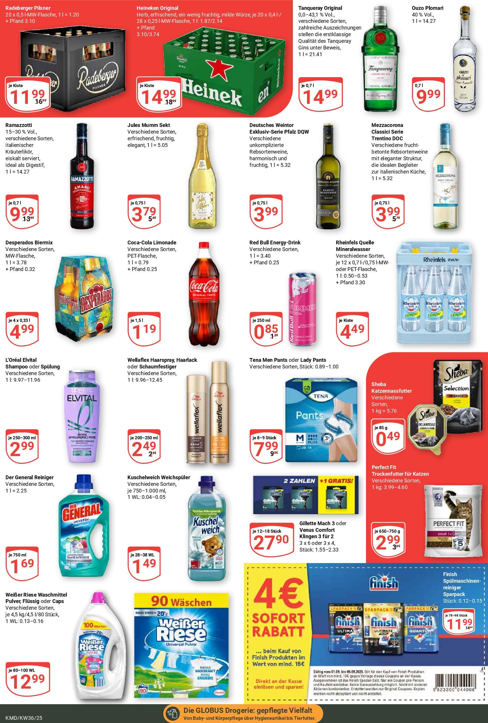 Globus prospekt Köln (ab 01.09.2025) » Angebote ab Montag | Seite: 9 | Produkte: Red bull, Cola, Finish, Mineralwasser Globus prospekt Köln (ab 01.09.2025) » Angebote online | Seite: 9 | Produkte: Red bull, Cola, Finish, Mineralwasser