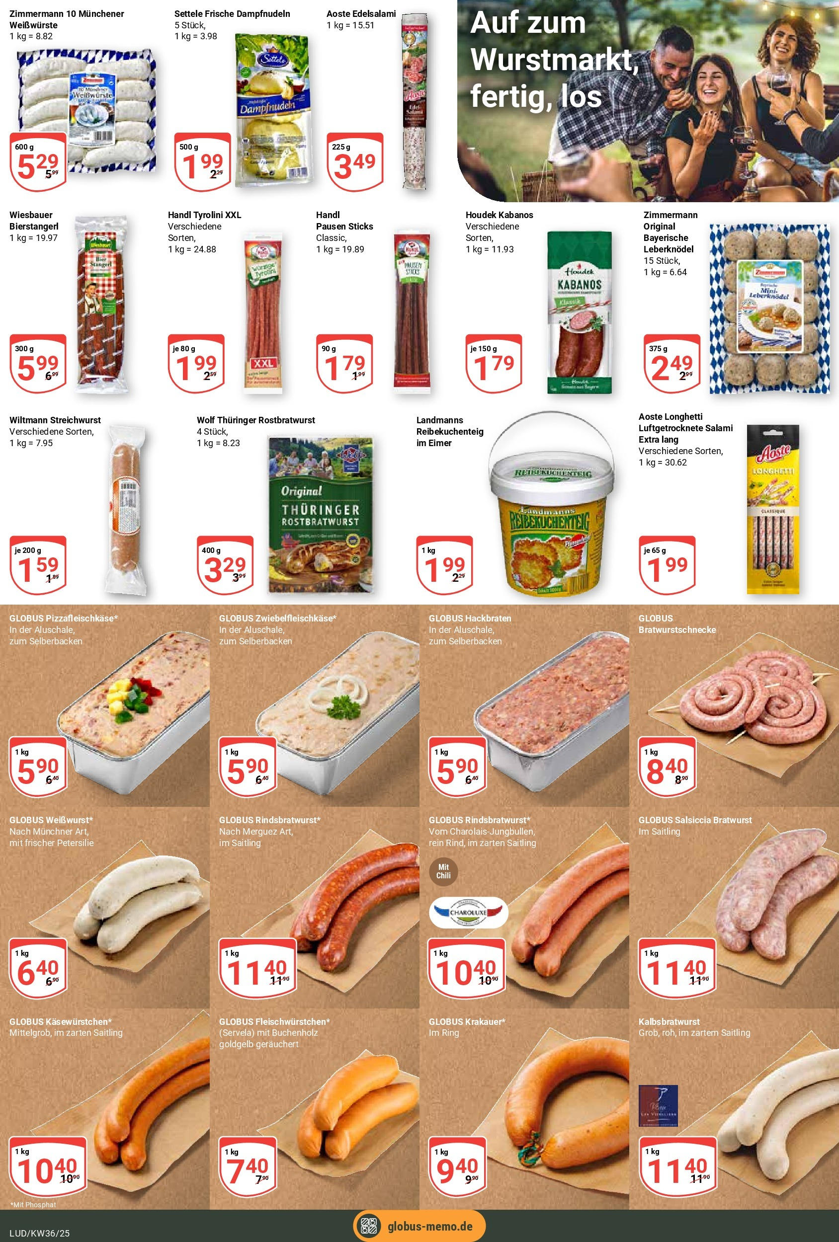 Globus prospekt Ludwigshafen-Oggersheim	 (ab 01.09.2025) » Angebote online | Seite: 11 | Produkte: Bratwurst, Petersilie, Salami