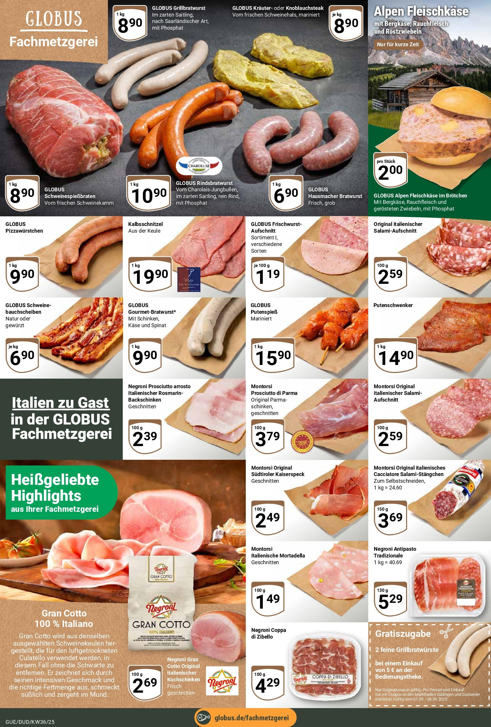 Globus prospekt Saarbrücken-Güdingen (ab 01.09.2025) » Angebote ab Montag | Seite: 9 | Produkte: Käse, Bratwurst, Salami Globus prospekt Saarbrücken-Güdingen (ab 01.09.2025) » Angebote online | Seite: 9 | Produkte: Käse, Bratwurst, Salami
