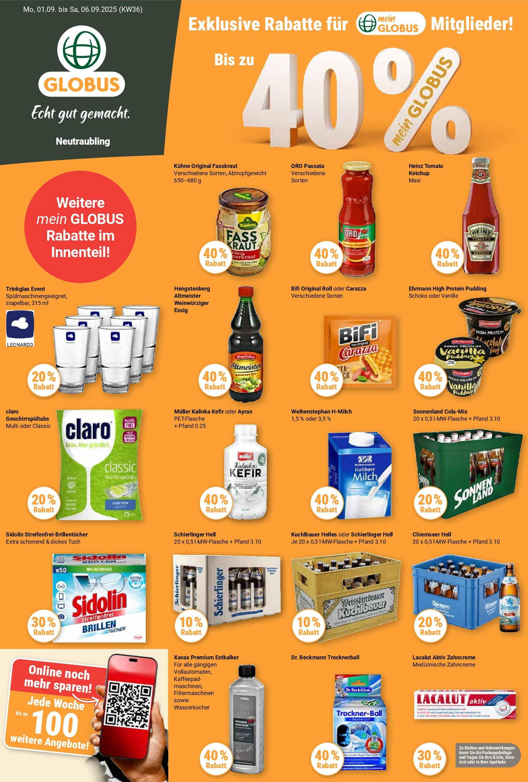 Globus prospekt Neutraubling (ab 01.09.2025) » Angebote ab Montag | Seite: 1 | Produkte: Wasserkocher, Kefir, High protein pudding, Pudding Globus prospekt Neutraubling (ab 01.09.2025) » Angebote online | Seite: 1 | Produkte: Wasserkocher, Kefir, High protein pudding, Pudding