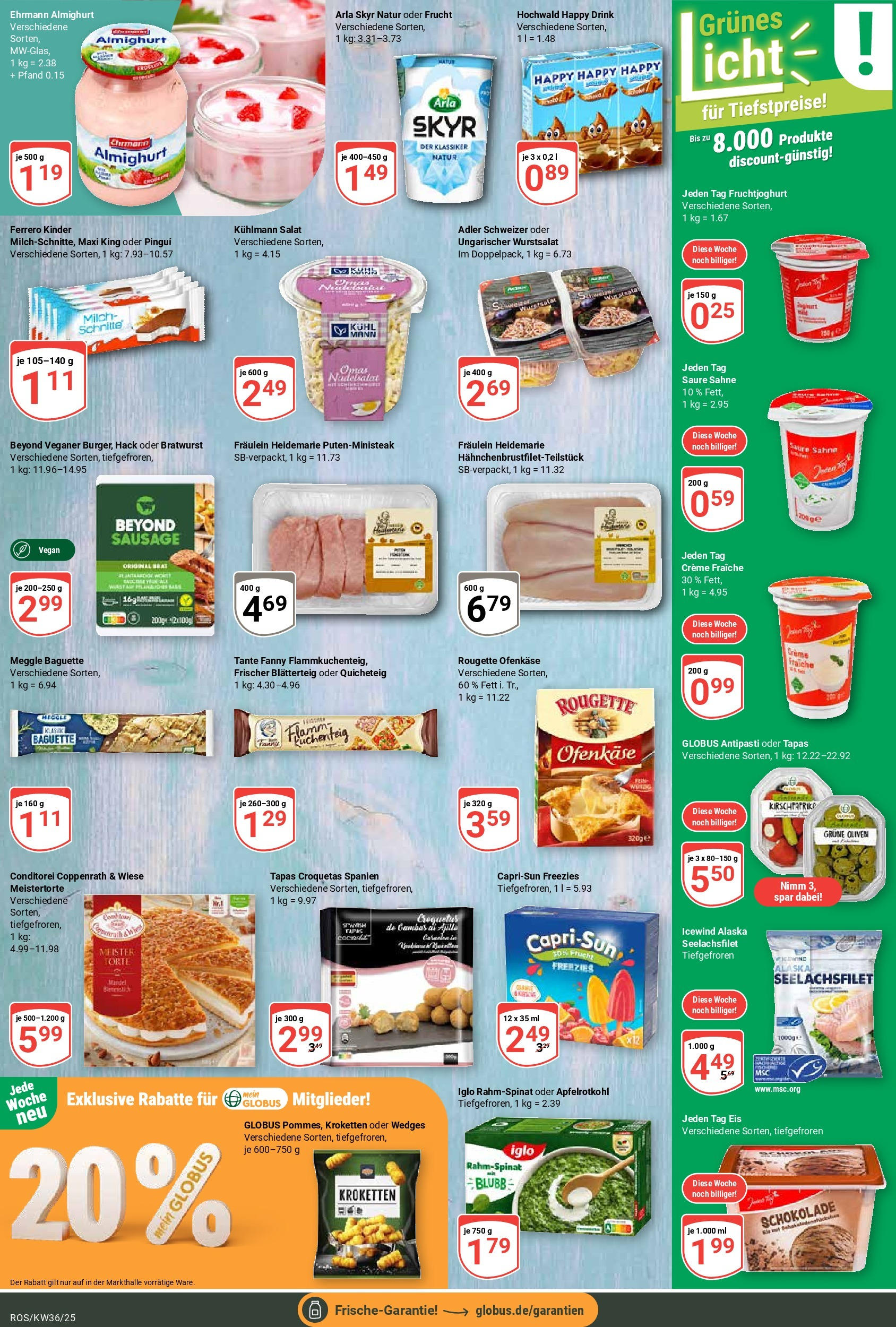 Globus prospekt Lambrechtshagen (ab 01.09.2025) » Angebote ab Montag | Seite: 14 | Produkte: Milch, Iglo, Rougette ofenkase, Salat Globus prospekt Lambrechtshagen (ab 01.09.2025) » Angebote online | Seite: 14 | Produkte: Milch, Iglo, Rougette ofenkase, Salat