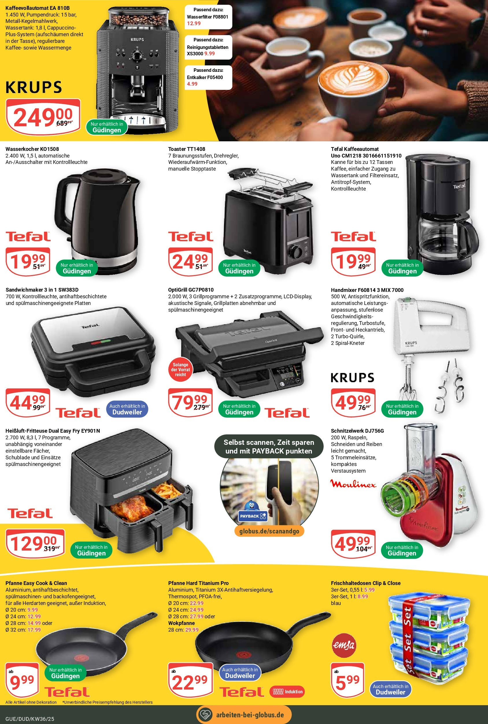 Globus prospekt Saarbrücken-Güdingen (ab 01.09.2025) » Angebote ab Montag | Seite: 27 | Produkte: Krups, Toaster, Kaffee, Handmixer Globus prospekt Saarbrücken-Güdingen (ab 01.09.2025) » Angebote online | Seite: 27 | Produkte: Krups, Toaster, Kaffee, Handmixer