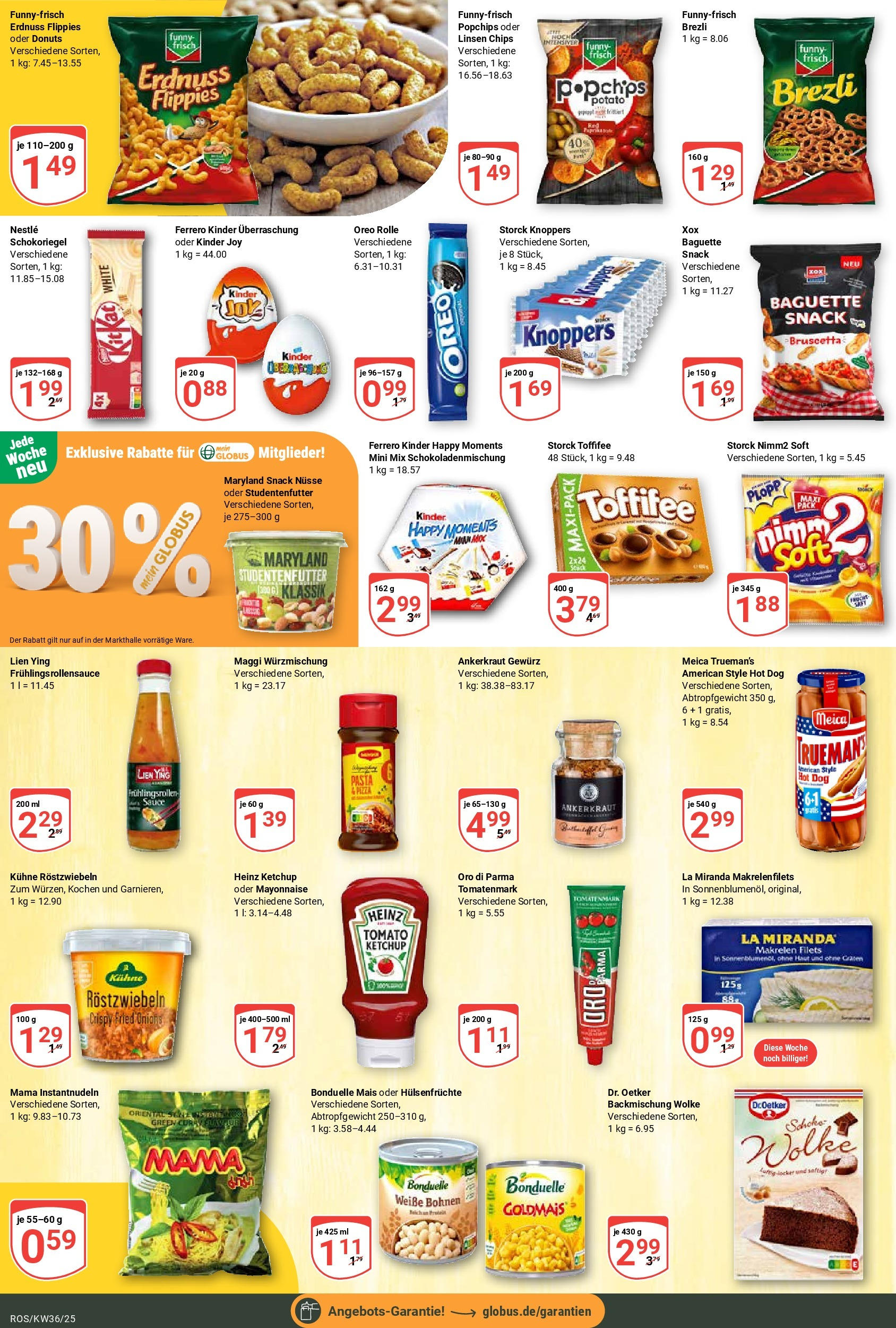 Globus prospekt Lambrechtshagen (ab 01.09.2025) » Angebote ab Montag | Seite: 18 | Produkte: Maggi, Heinz ketchup, Donuts, Nüsse Globus prospekt Lambrechtshagen (ab 01.09.2025) » Angebote online | Seite: 18 | Produkte: Maggi, Heinz ketchup, Donuts, Nüsse
