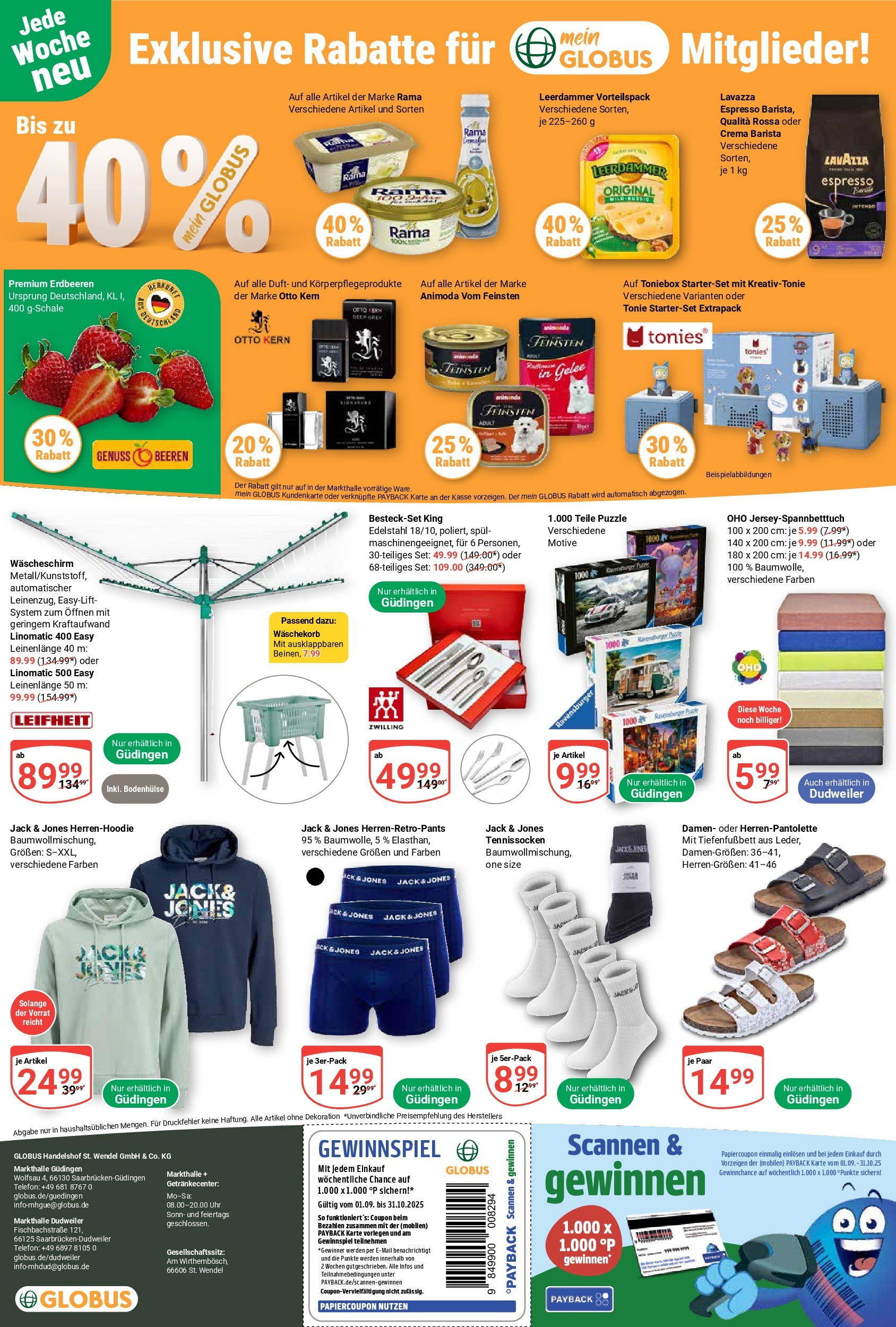 Globus prospekt Saarbrücken-Güdingen (ab 01.09.2025) » Angebote ab Montag | Seite: 31 | Produkte: Lavazza, Duft, Erdbeeren, Uhr Globus prospekt Saarbrücken-Güdingen (ab 01.09.2025) » Angebote online | Seite: 31 | Produkte: Lavazza, Duft, Erdbeeren, Uhr