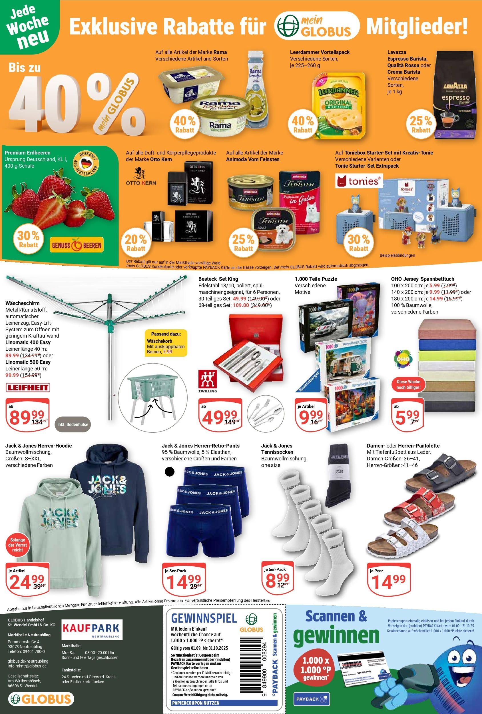 Globus prospekt Neutraubling (ab 01.09.2025) » Angebote ab Montag | Seite: 30 | Produkte: Rama, Duft, Leerdammer, Telefon Globus prospekt Neutraubling (ab 01.09.2025) » Angebote online | Seite: 30 | Produkte: Rama, Duft, Leerdammer, Telefon
