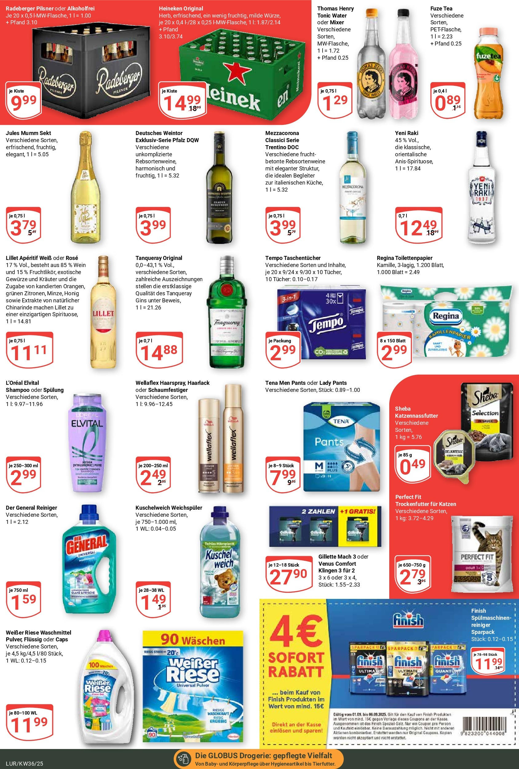Globus prospekt Hamburg (ab 01.09.2025) » Angebote ab Montag | Seite: 8 | Produkte: Sekt, Finish, Spülung, Wein Globus prospekt Hamburg (ab 01.09.2025) » Angebote online | Seite: 8 | Produkte: Sekt, Finish, Spülung, Wein