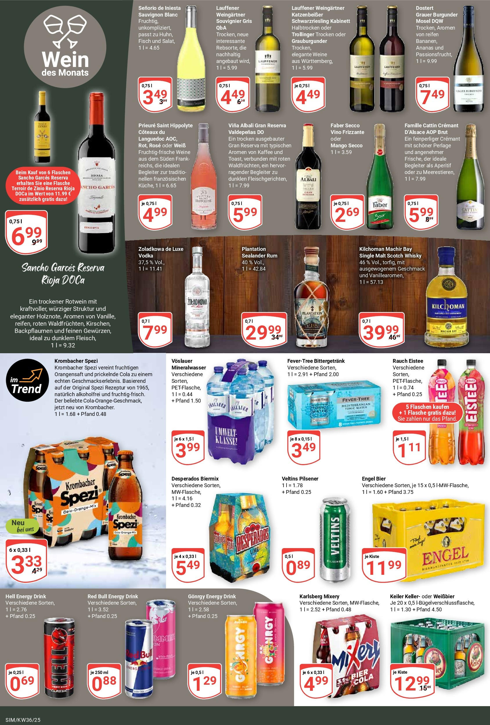 Globus prospekt Simmern	 (ab 01.09.2025) » Angebote online | Seite: 17 | Produkte: Energy, Kaffee, Bier, Vodka