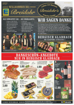 Edeka prospekt Bergisch Gladbach	 gültig ab dem 31.08.2025