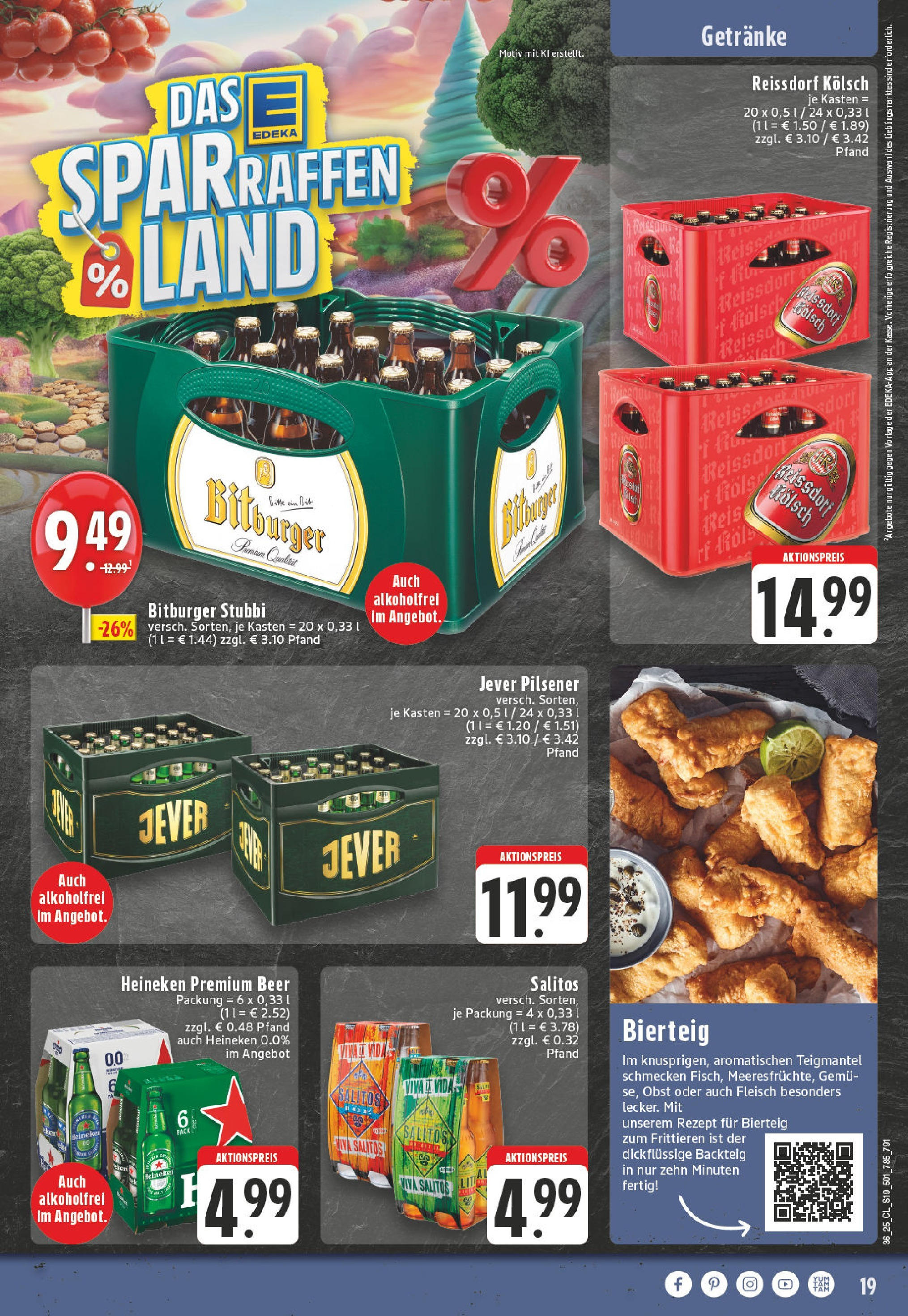 Edeka prospekt Siegburg (ab 01.09.2025) » Angebote Online | Seite: 19 | Produkte: Burger, Heineken, Jever, Fleisch Edeka prospekt Siegburg (ab 01.09.2025) » Angebote Online | Seite: 19 | Produkte: Burger, Heineken, Jever, Fleisch