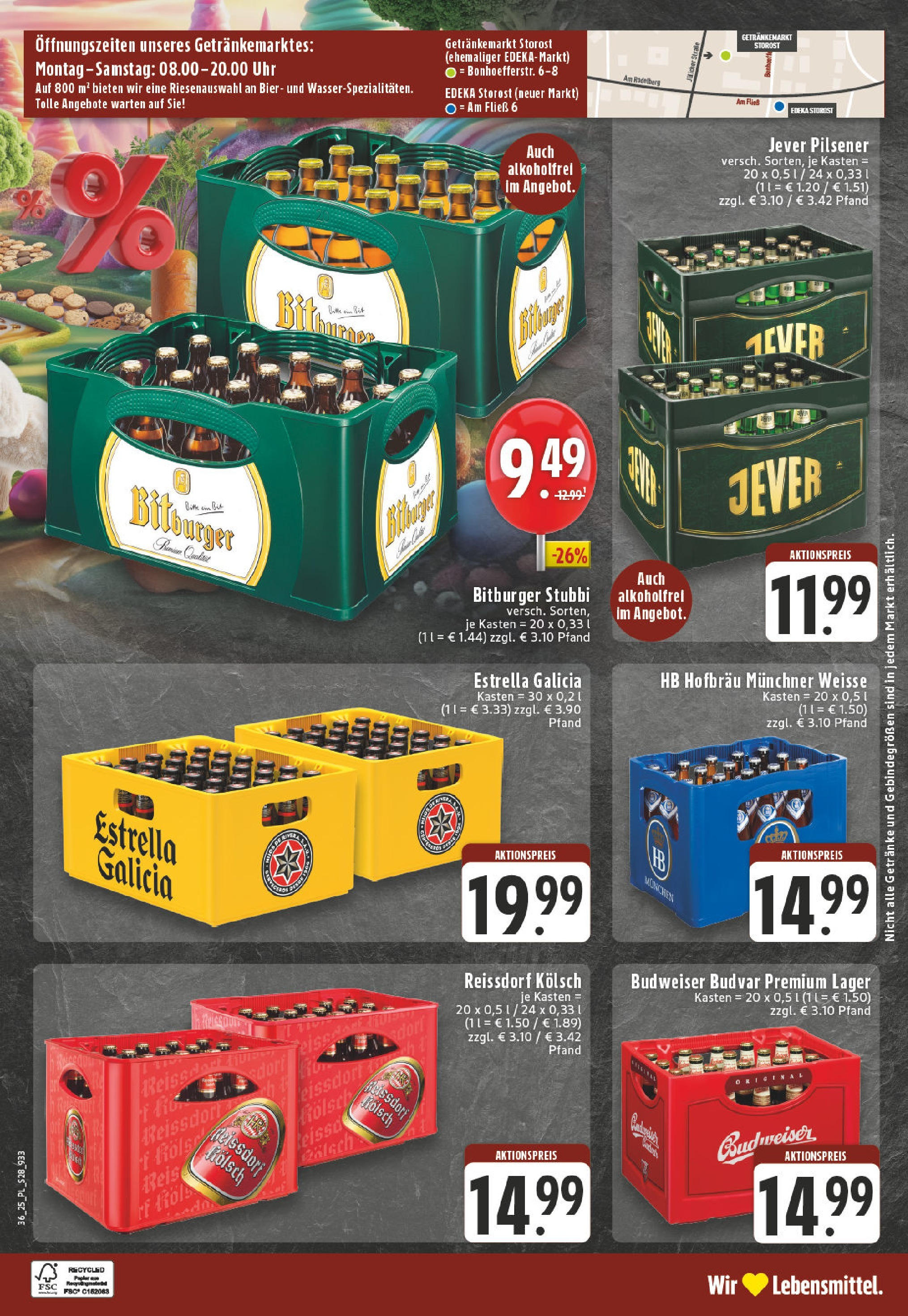 Edeka prospekt Eschweiler-Dürwiß	 (ab 01.09.2025) » Angebote Online | Seite: 28 | Produkte: Bitburger, Bier, Jever, Reis