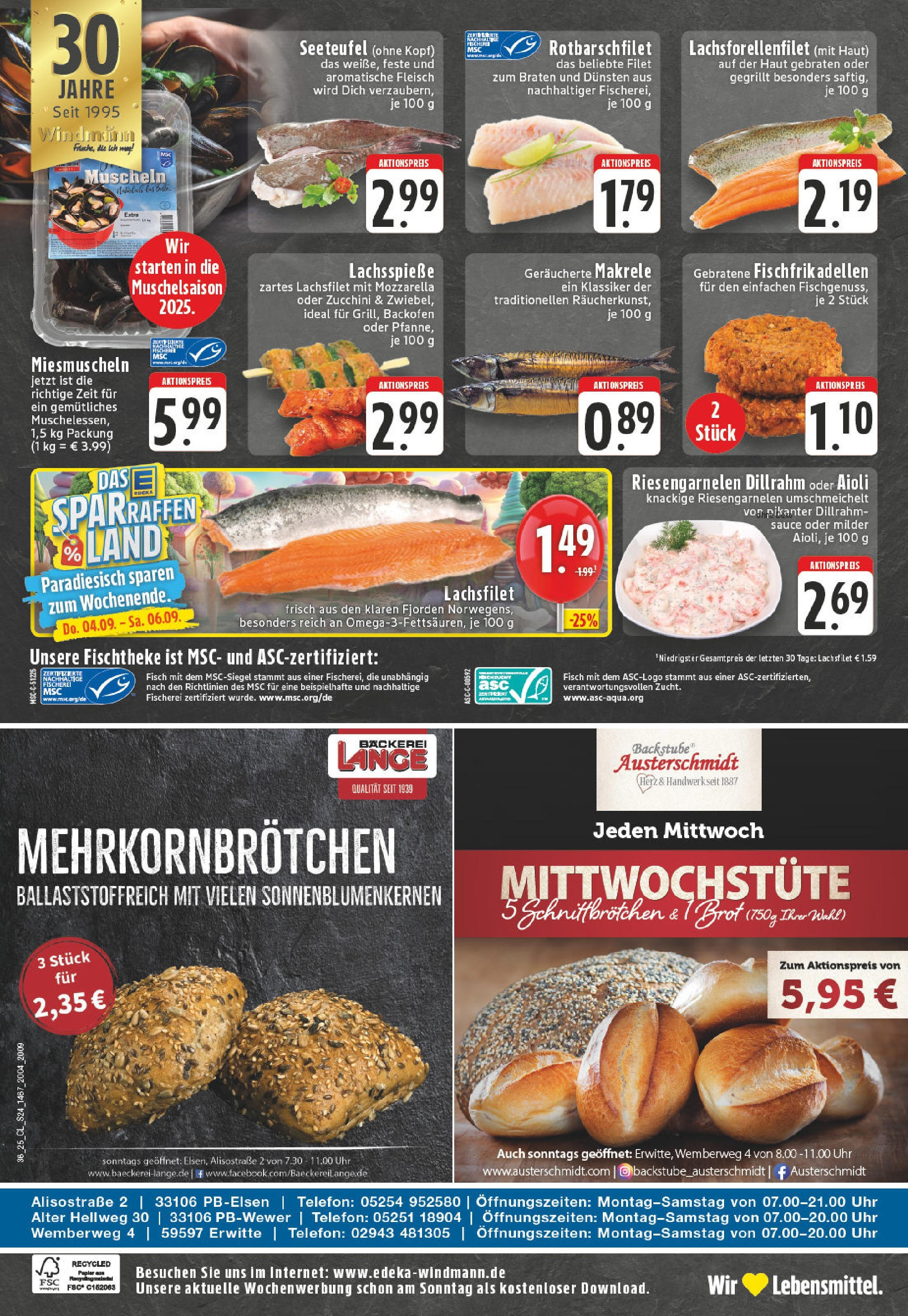 Edeka prospekt Paderborn - Wewer (ab 01.09.2025) » Angebote Online | Seite: 28 | Produkte: Bäckerei, Fisch, Telefon, Uhr Edeka prospekt Paderborn - Wewer (ab 01.09.2025) » Angebote Online | Seite: 28 | Produkte: Bäckerei, Fisch, Telefon, Uhr