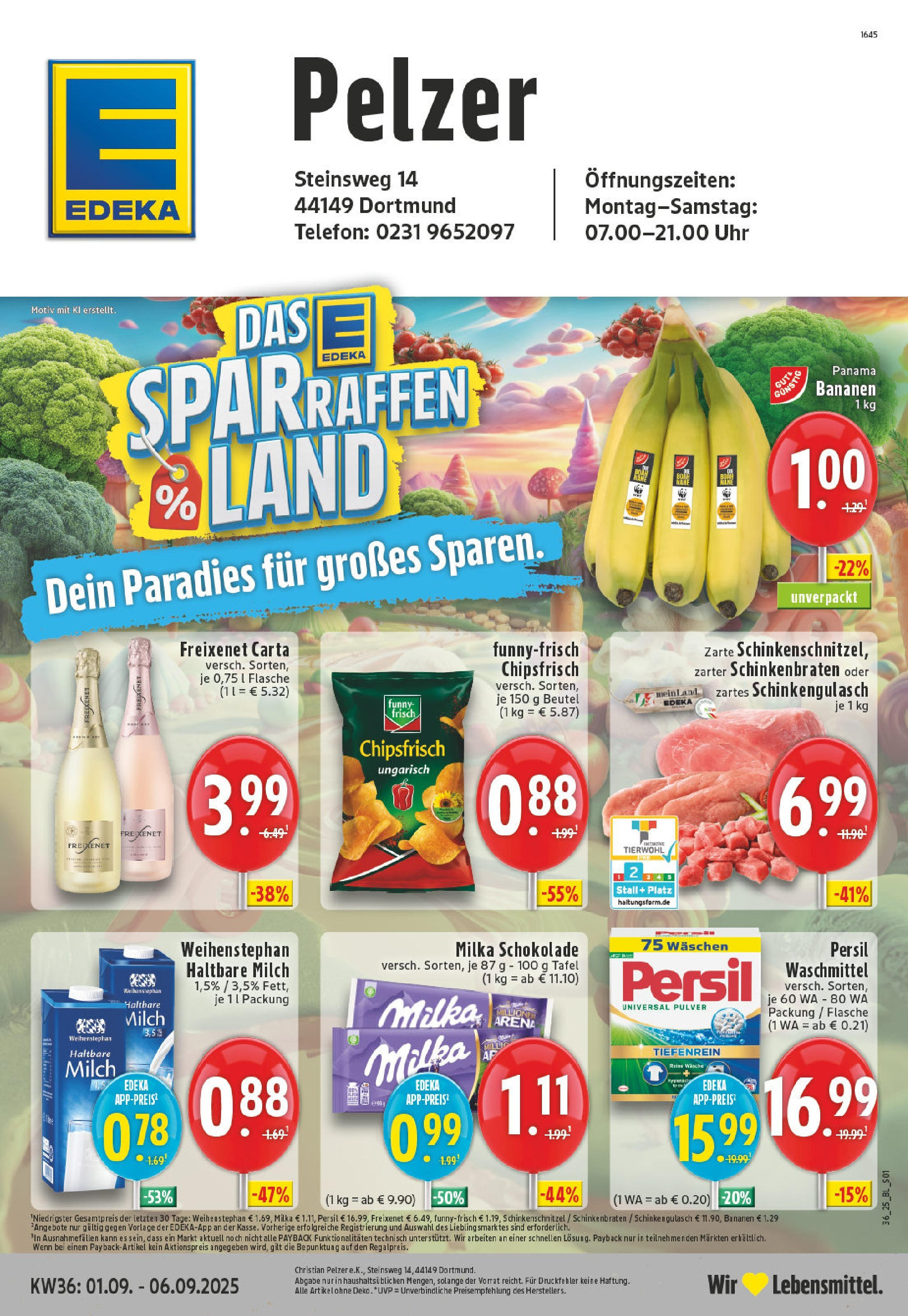 EDEKA Prospekt ab 01.09.2025 - Prospekt Dortmund - Oespel Online Vorschau von dem Prospekt des Geschäftes Edeka, gültig ab dem 01.09.2025