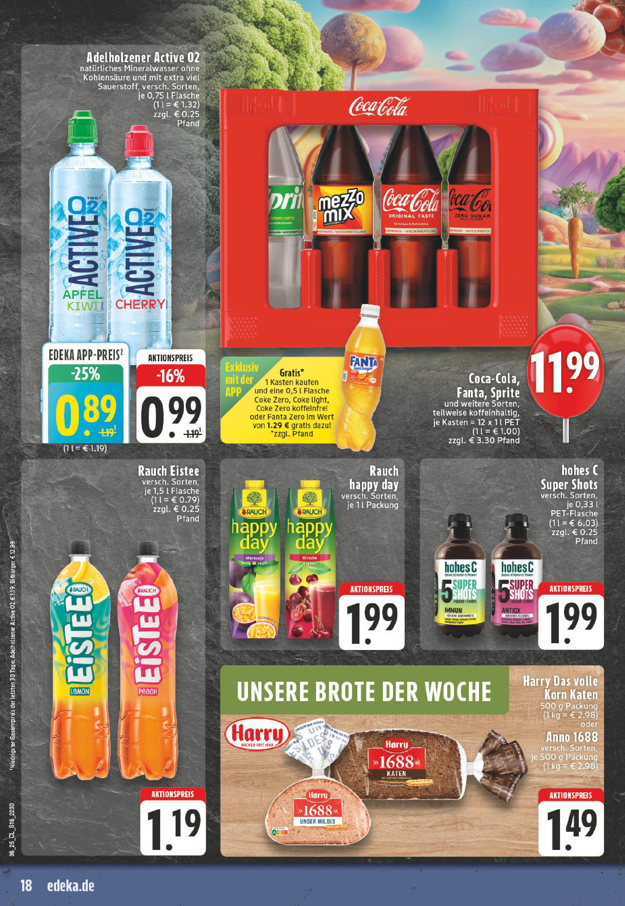 Edeka prospekt Leverkusen (ab 01.09.2025) » Angebote Online | Seite: 18 | Produkte: Bitburger, Sprite, Cola, Mineralwasser Edeka prospekt Leverkusen (ab 01.09.2025) » Angebote Online | Seite: 18 | Produkte: Bitburger, Sprite, Cola, Mineralwasser