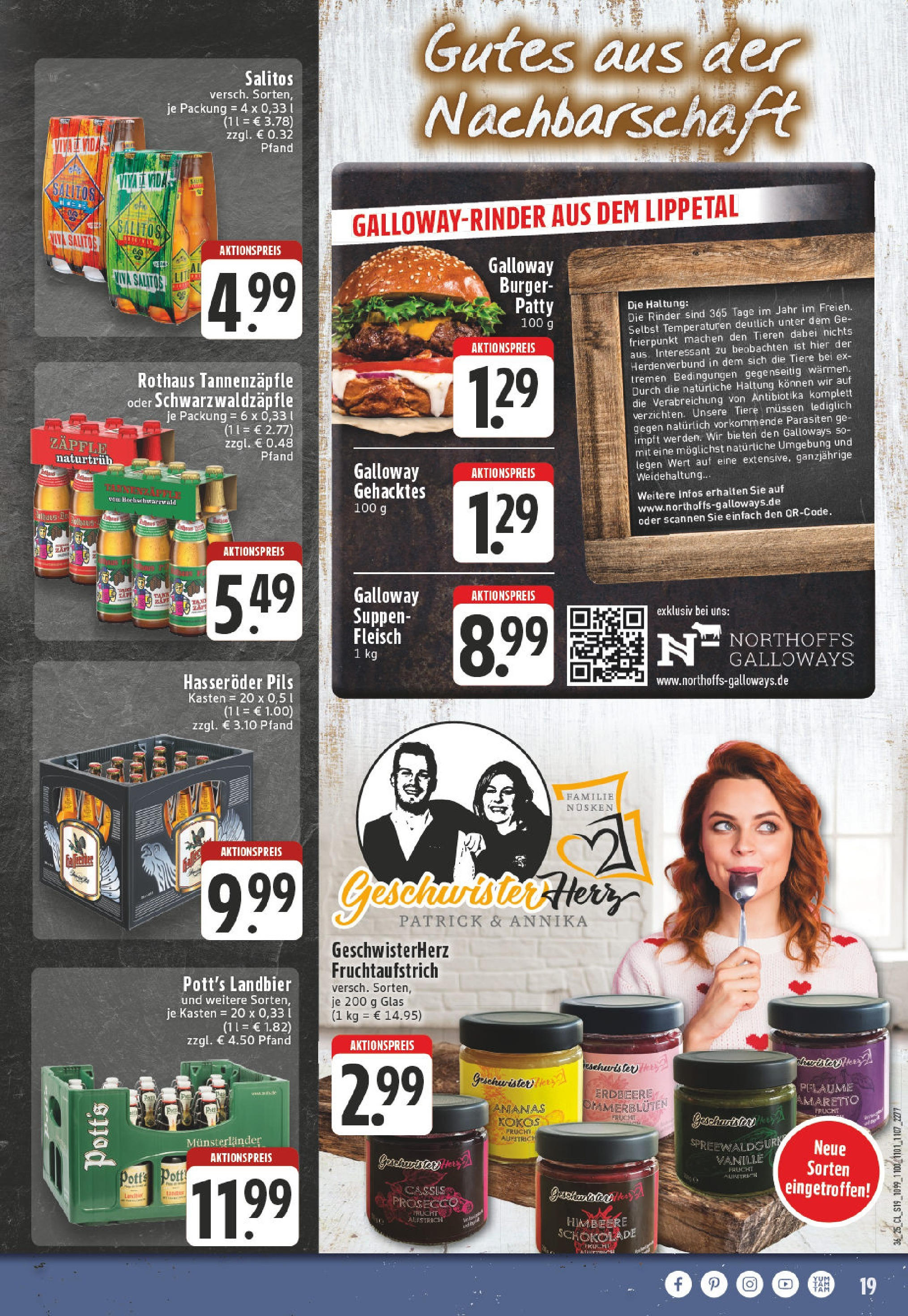 Edeka prospekt Waltrop (ab 01.09.2025) » Angebote Online | Seite: 19 | Produkte: Pils, Burger, Ananas, Himbeere Edeka prospekt Waltrop (ab 01.09.2025) » Angebote Online | Seite: 19 | Produkte: Pils, Burger, Ananas, Himbeere