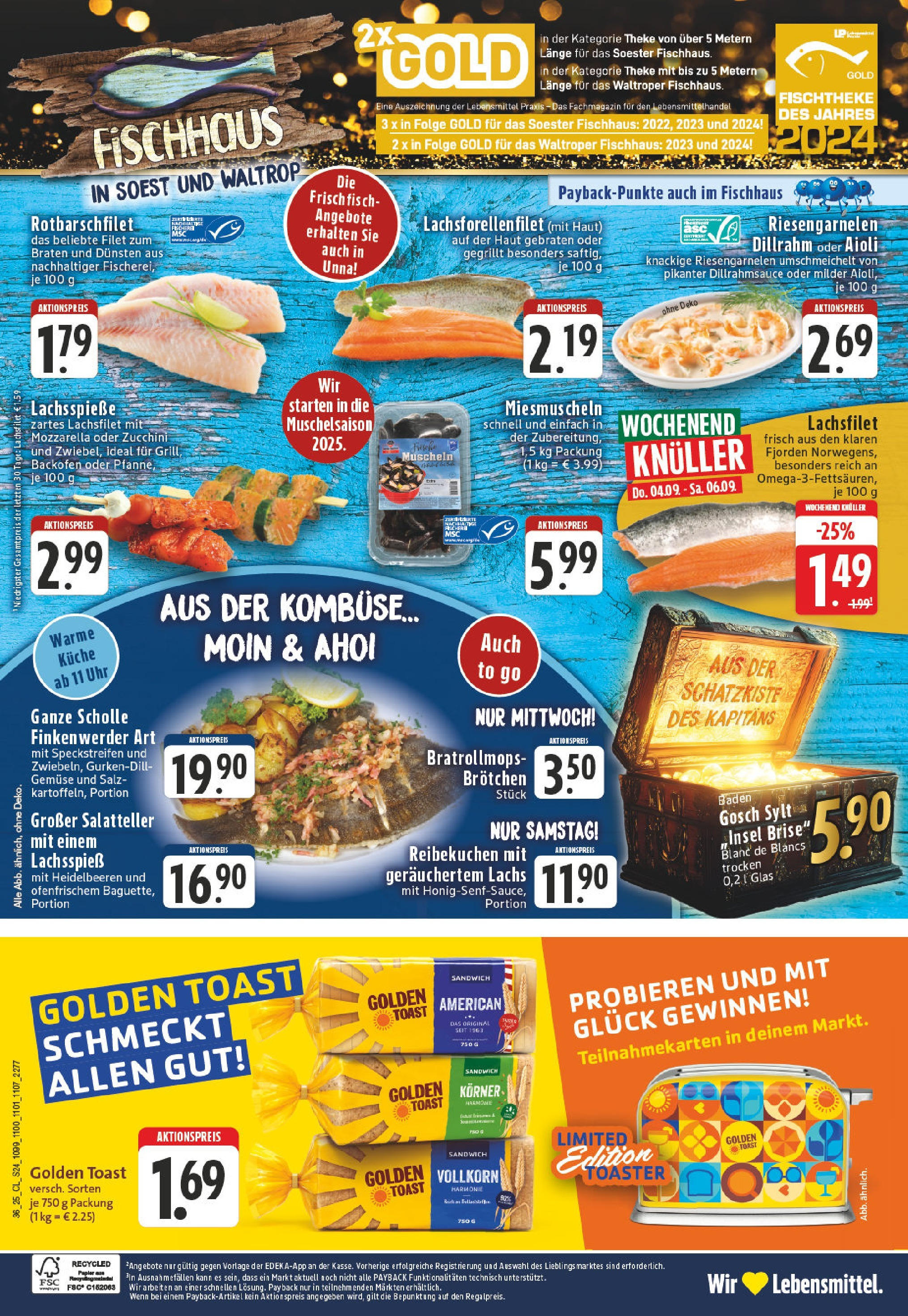 Edeka prospekt Waltrop (ab 01.09.2025) » Angebote Online | Seite: 24 | Produkte: Mozzarella, Fisch, Gemüse, Backofen Edeka prospekt Waltrop (ab 01.09.2025) » Angebote Online | Seite: 24 | Produkte: Mozzarella, Fisch, Gemüse, Backofen