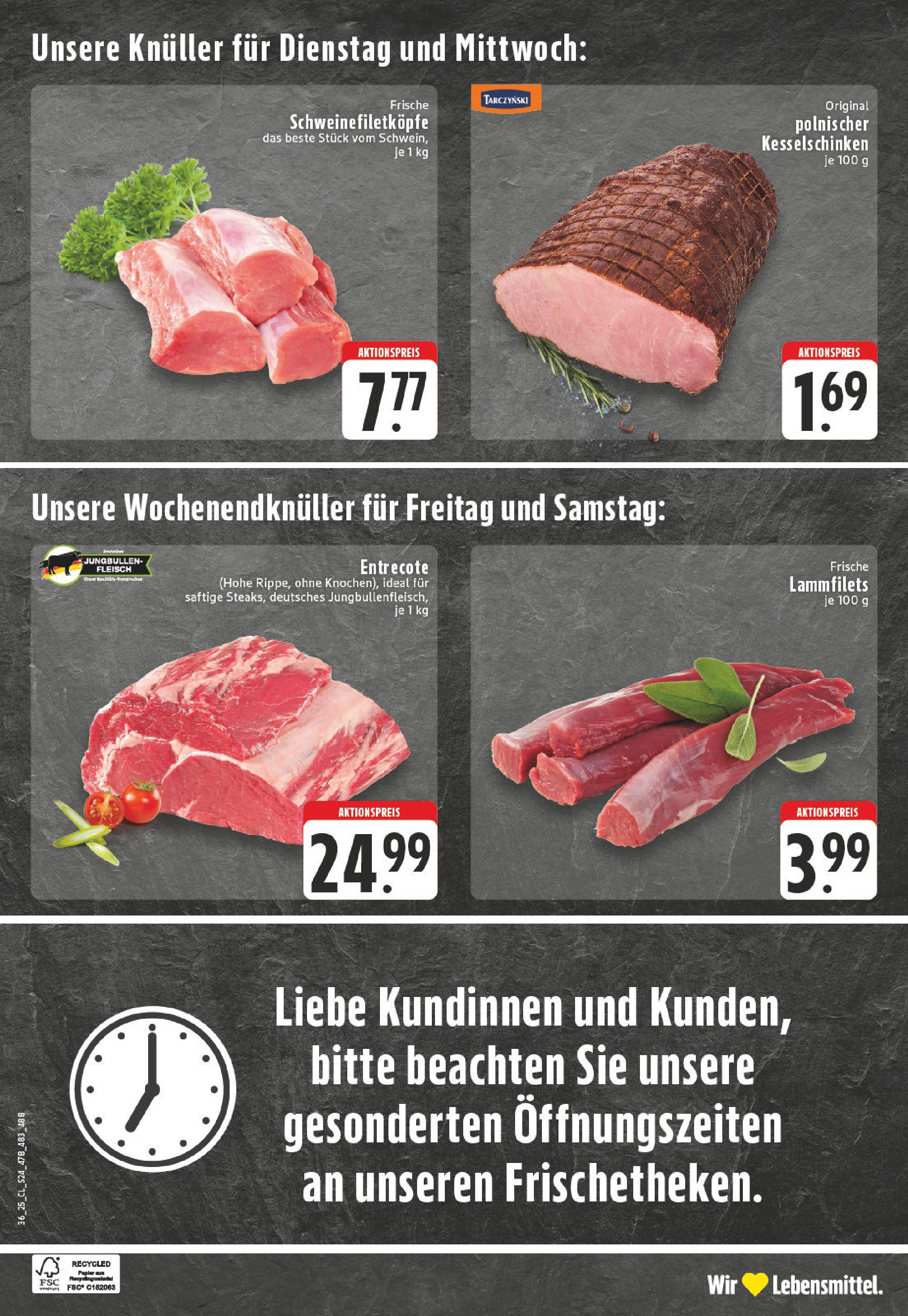 Edeka prospekt Bonn (ab 01.09.2025) » Angebote Online | Seite: 24 | Produkte: Entrecote, Steak, Fleisch Edeka prospekt Bonn (ab 01.09.2025) » Angebote Online | Seite: 24 | Produkte: Entrecote, Steak, Fleisch