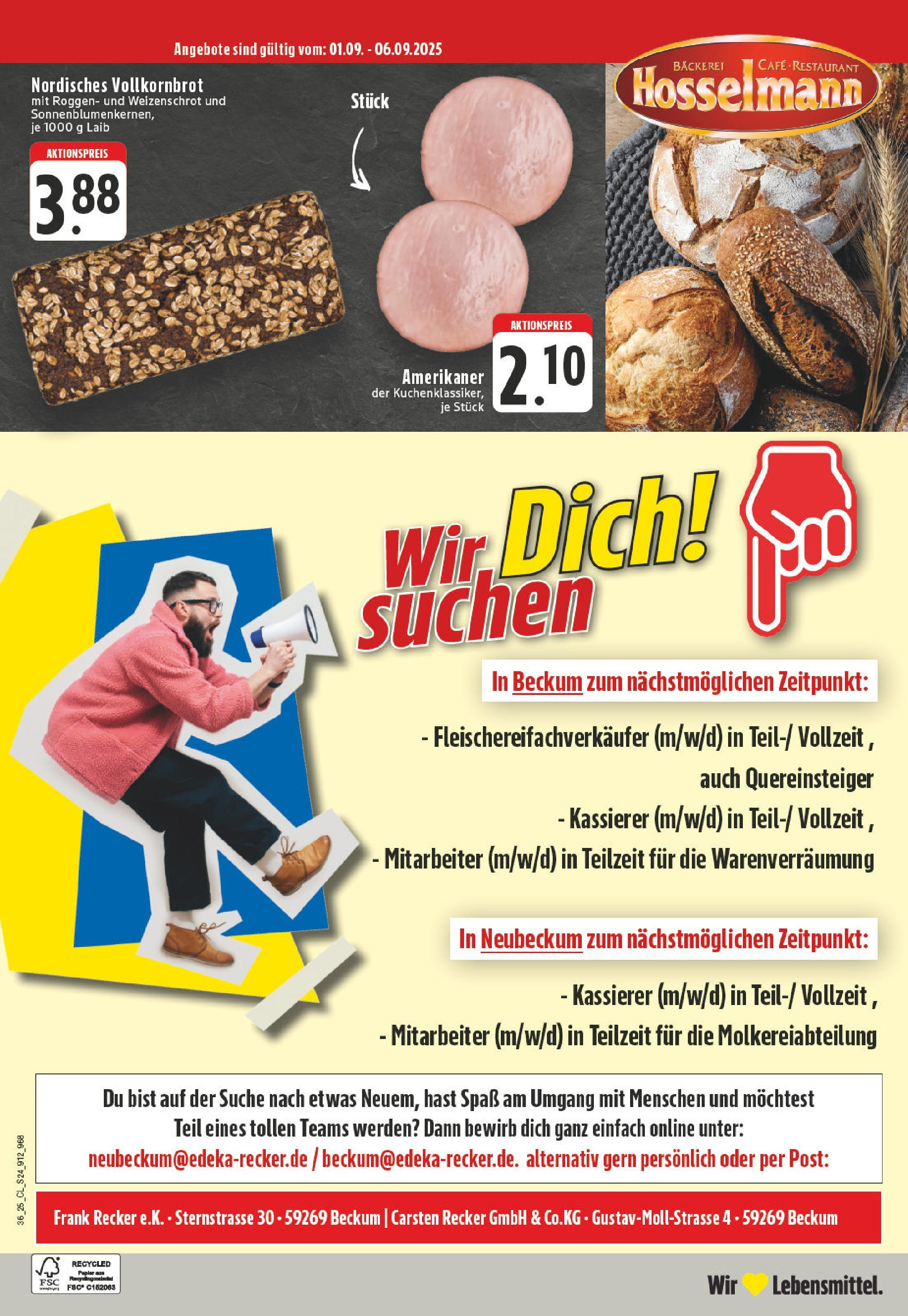 Edeka prospekt Beckum (ab 01.09.2025) » Angebote Online | Seite: 24 | Produkte: Bäckerei, Vollkornbrot Edeka prospekt Beckum (ab 01.09.2025) » Angebote Online | Seite: 24 | Produkte: Bäckerei, Vollkornbrot