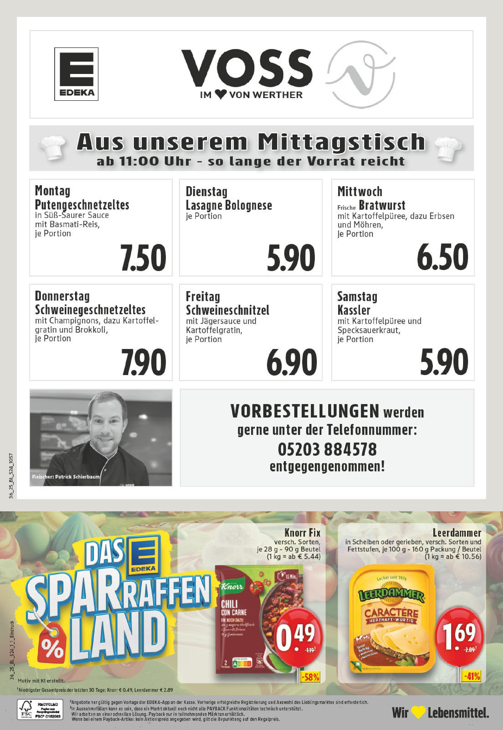 Edeka prospekt Werther (ab 01.09.2025) » Angebote Online | Seite: 24 | Produkte: Leerdammer, Chili, Erbsen, Uhr Edeka prospekt Werther (ab 01.09.2025) » Angebote Online | Seite: 24 | Produkte: Leerdammer, Chili, Erbsen, Uhr