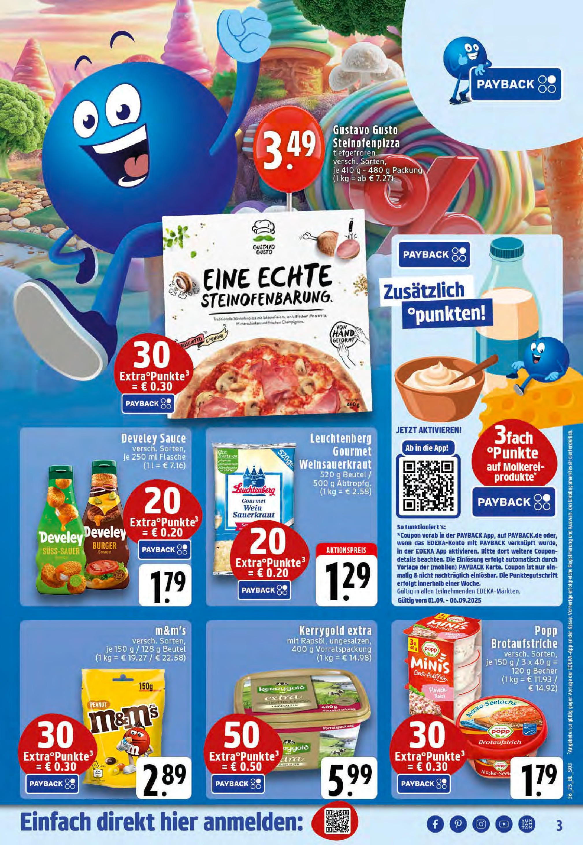 Edeka prospekt Mettingen	 (ab 01.09.2025) » Angebote Online | Seite: 3 | Produkte: Gustavo gusto, Brot, Wein, Salat