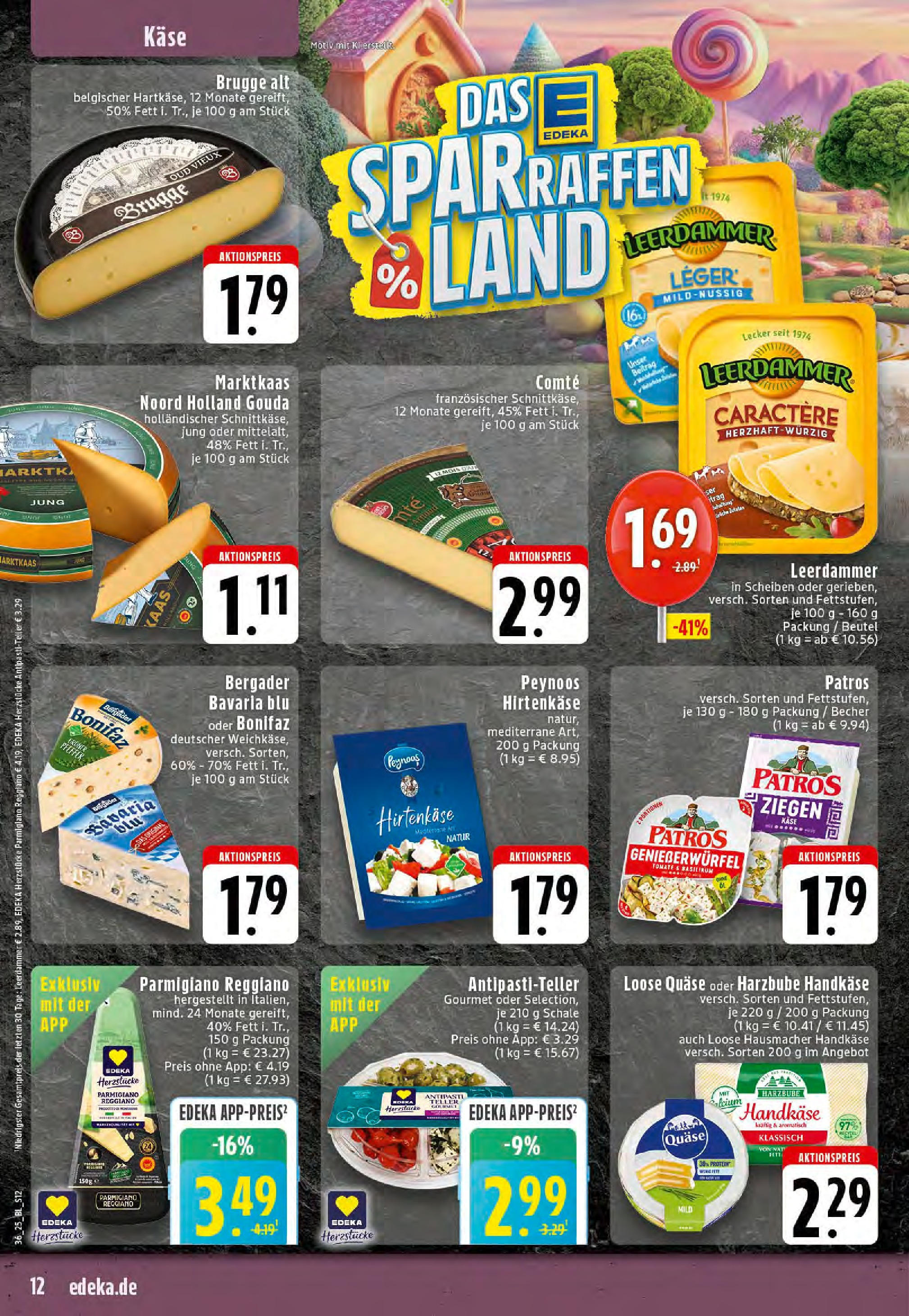 Edeka prospekt Mettingen	 (ab 01.09.2025) » Angebote Online | Seite: 12 | Produkte: Feta, Gouda, Patros, Pfeffer